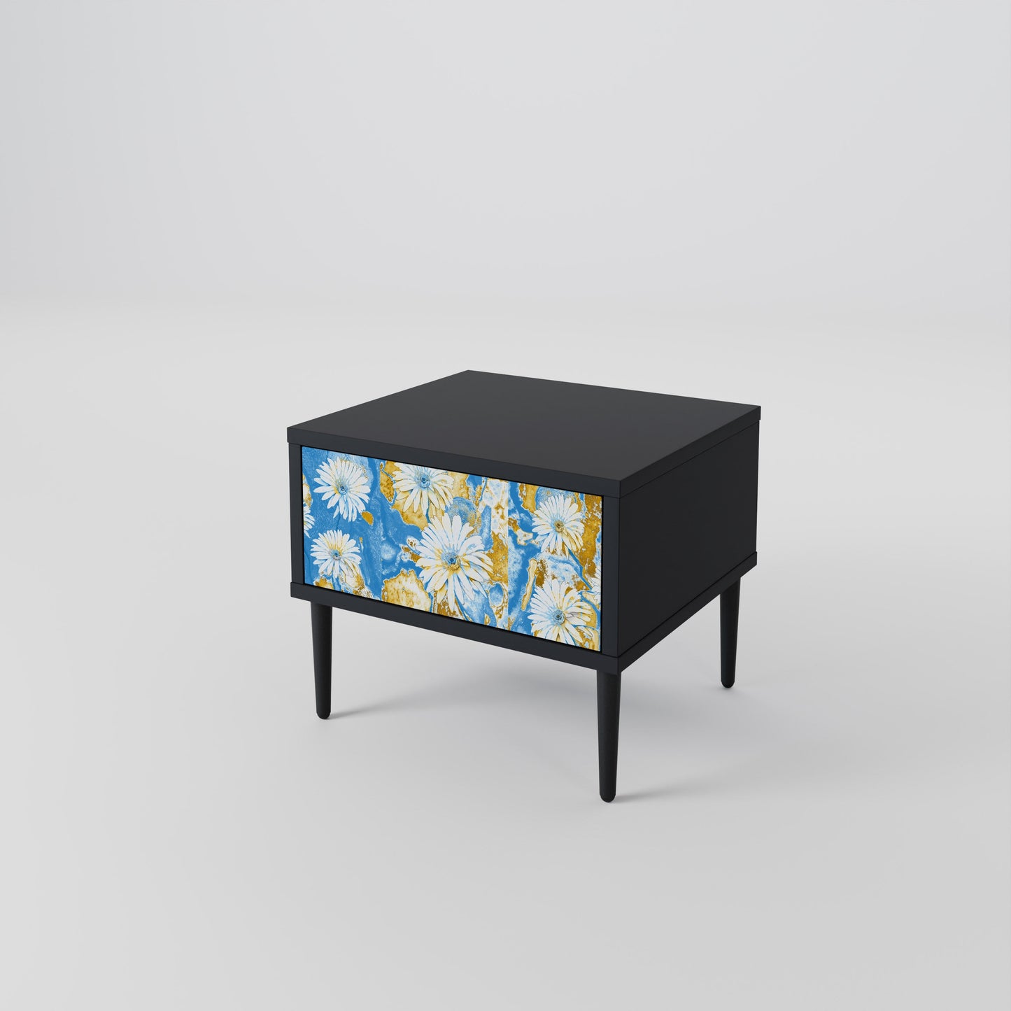 DAISY LUXE Nightstand in Black Finish