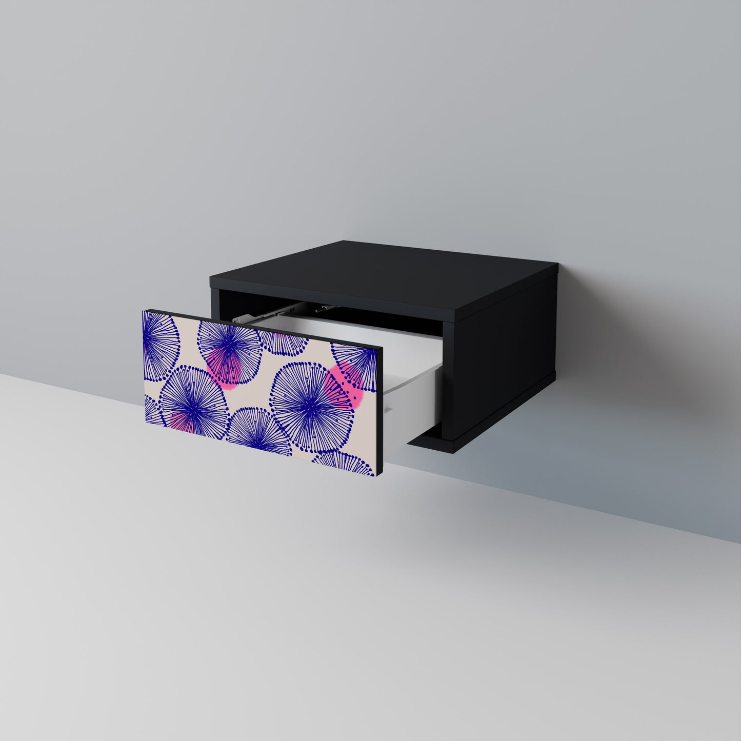 MAGIC NATURE Nightstand in Black Finish