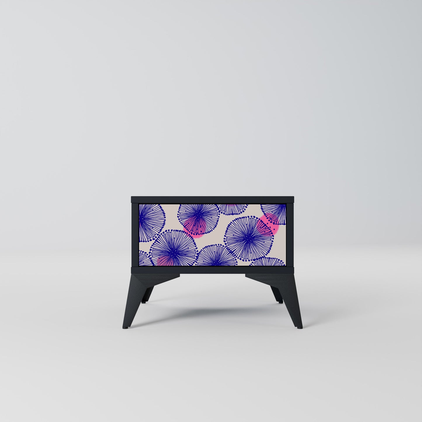 MAGIC NATURE Nightstand in Black Finish