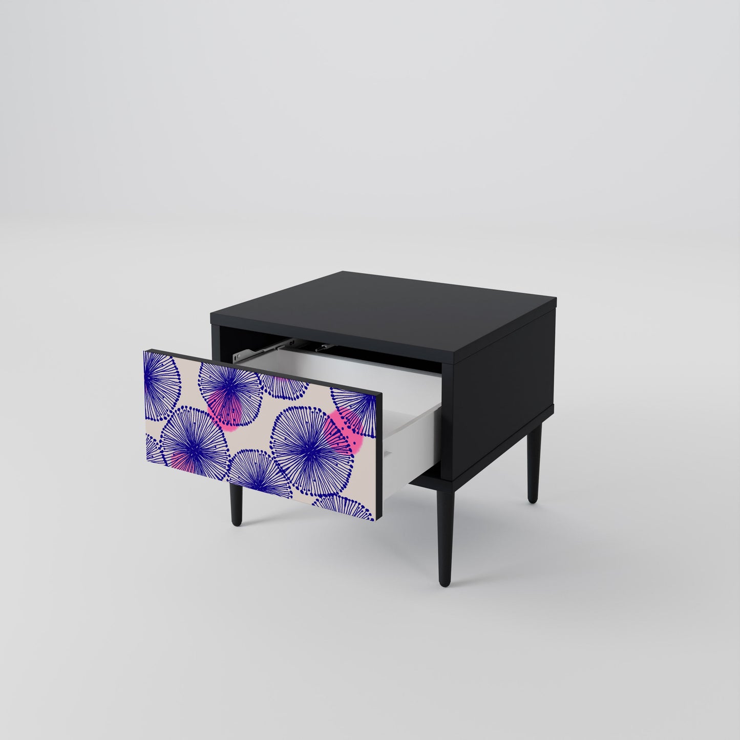 MAGIC NATURE Nightstand in Black Finish