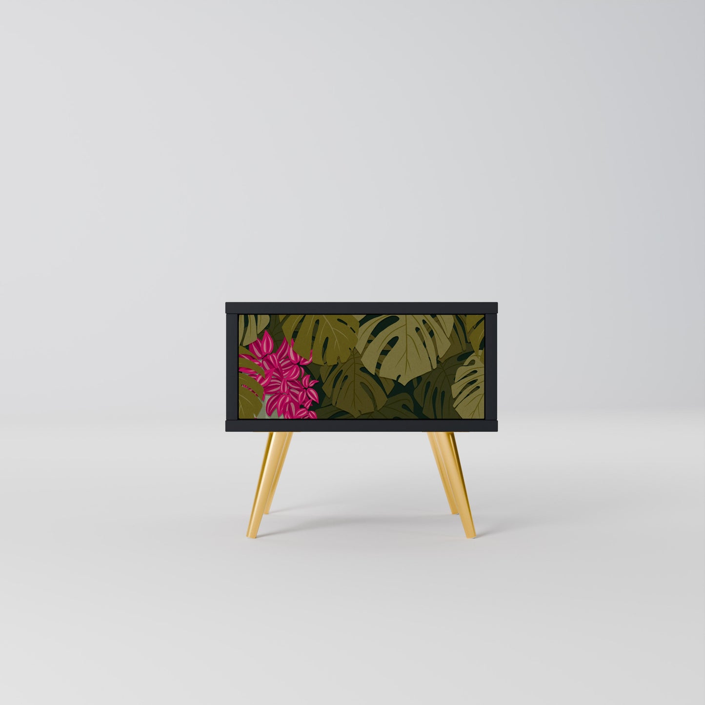 TROPICAL BEAUTY Nightstand in Black Finish