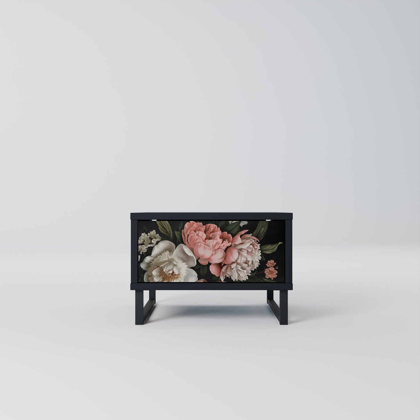 LUSH ELEGANCE Nightstand in Black Finish