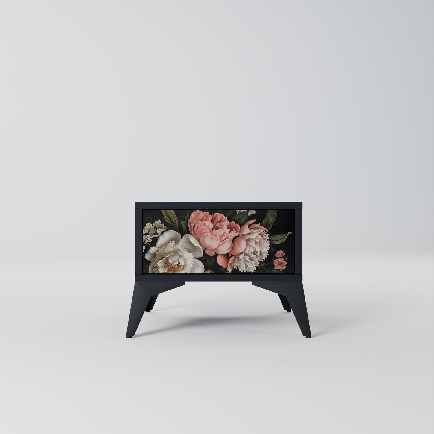 LUSH ELEGANCE Nightstand in Black Finish