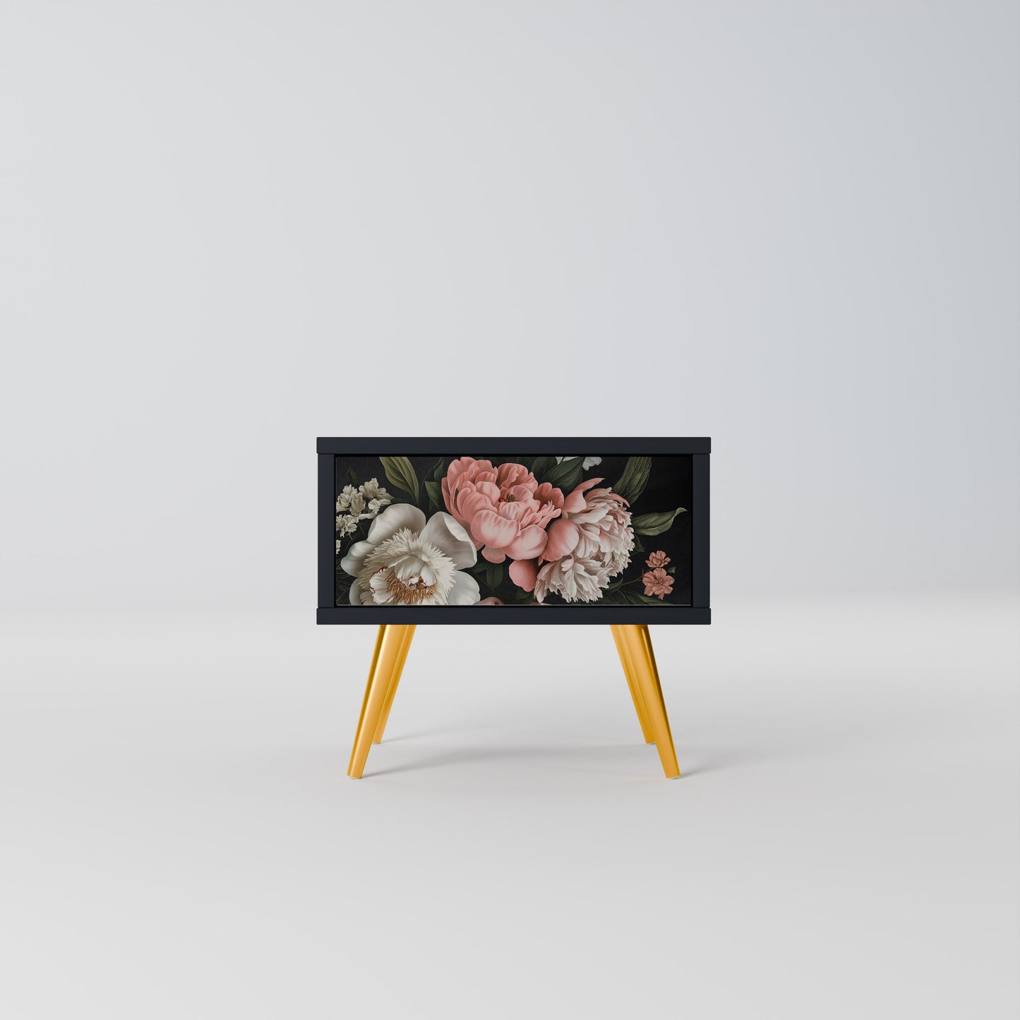 LUSH ELEGANCE Nightstand in Black Finish