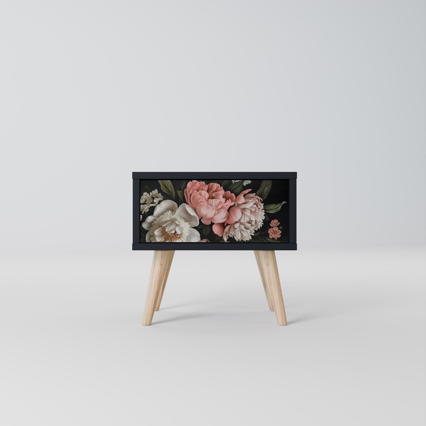 LUSH ELEGANCE Nightstand in Black Finish