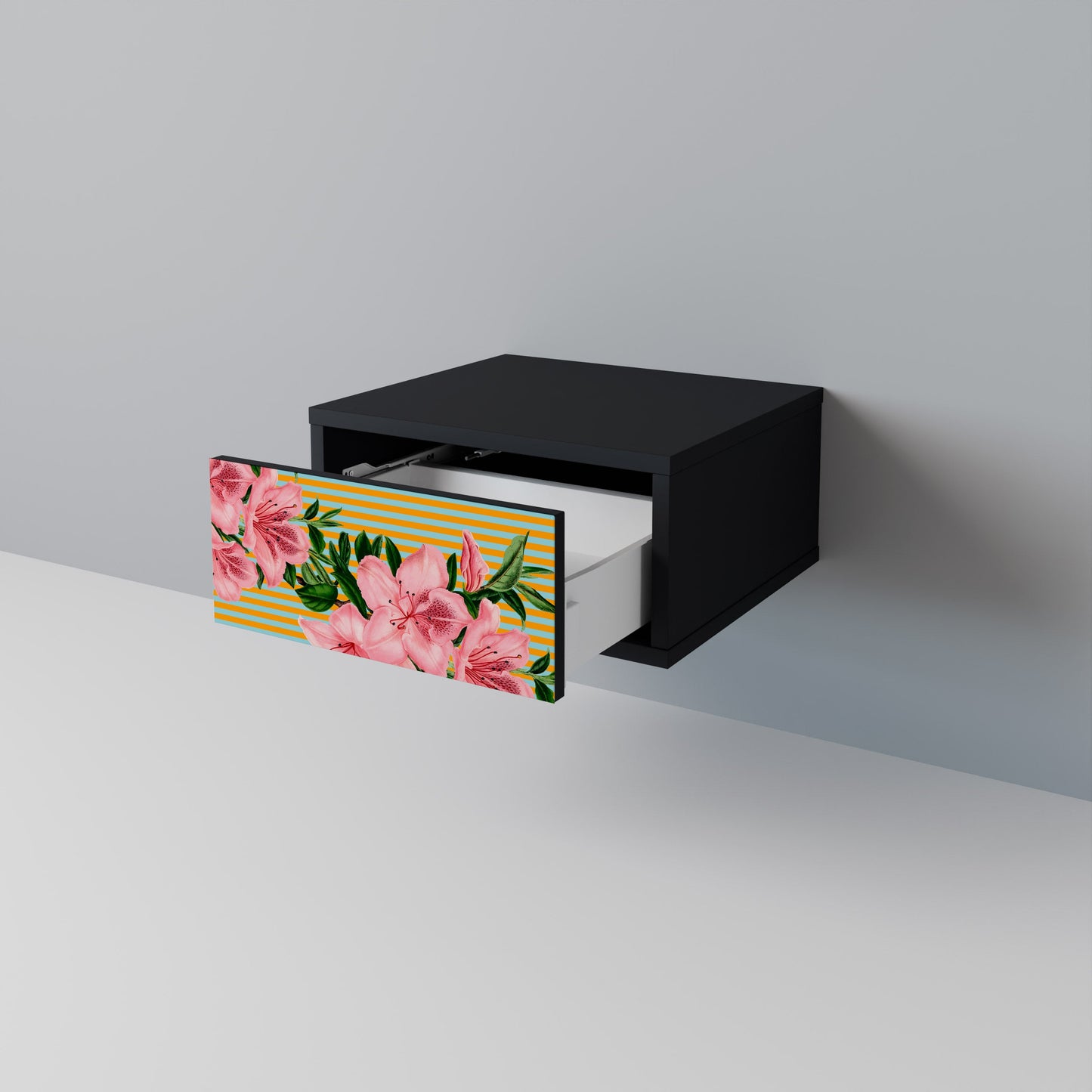 FRAGILE BEAUTY Nightstand in Black Finish