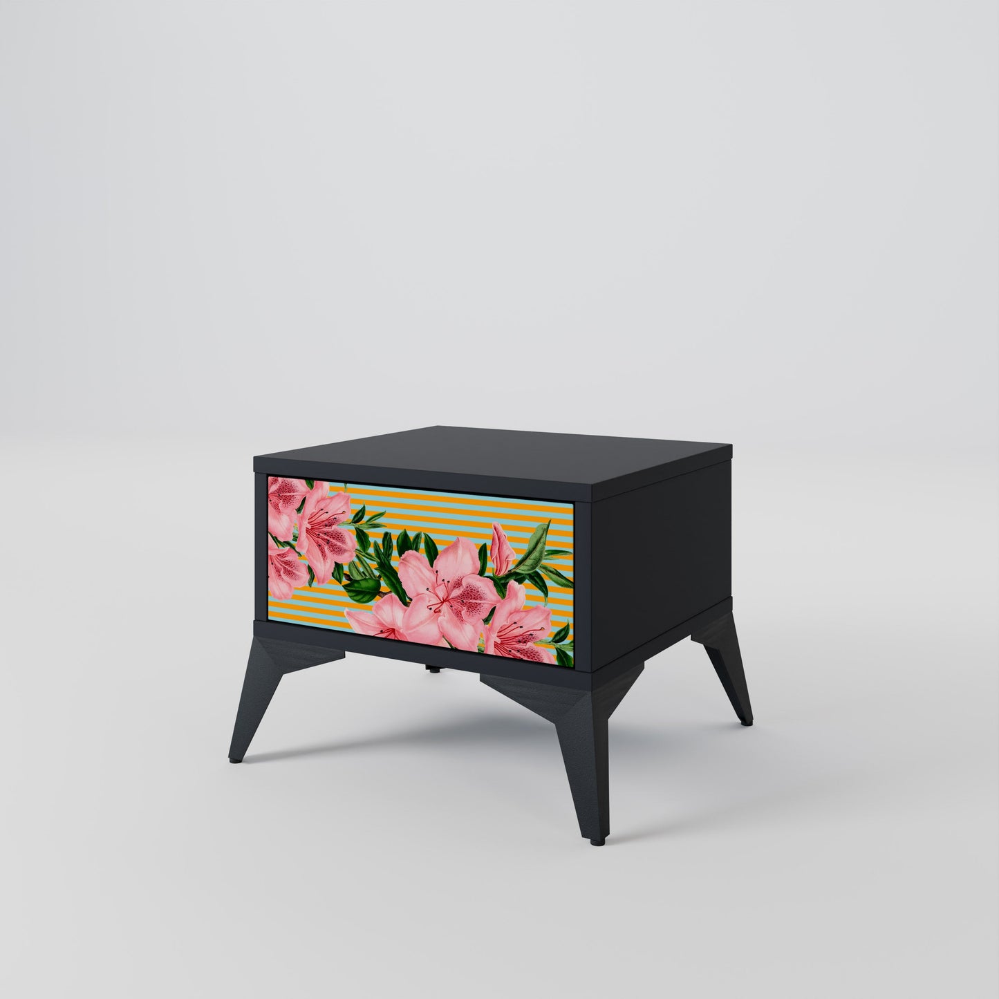 FRAGILE BEAUTY Nightstand in Black Finish