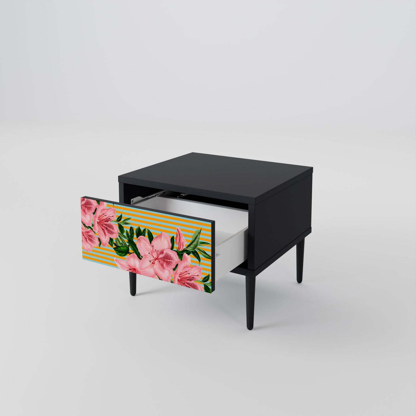 FRAGILE BEAUTY Nightstand in Black Finish