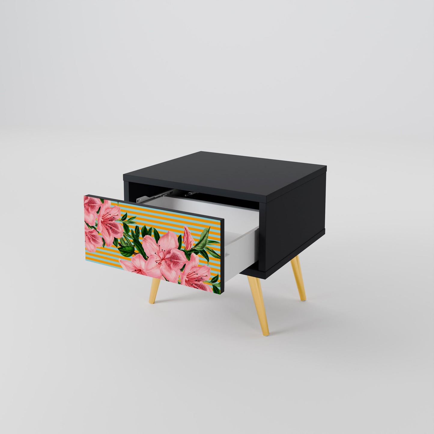 FRAGILE BEAUTY Nightstand in Black Finish