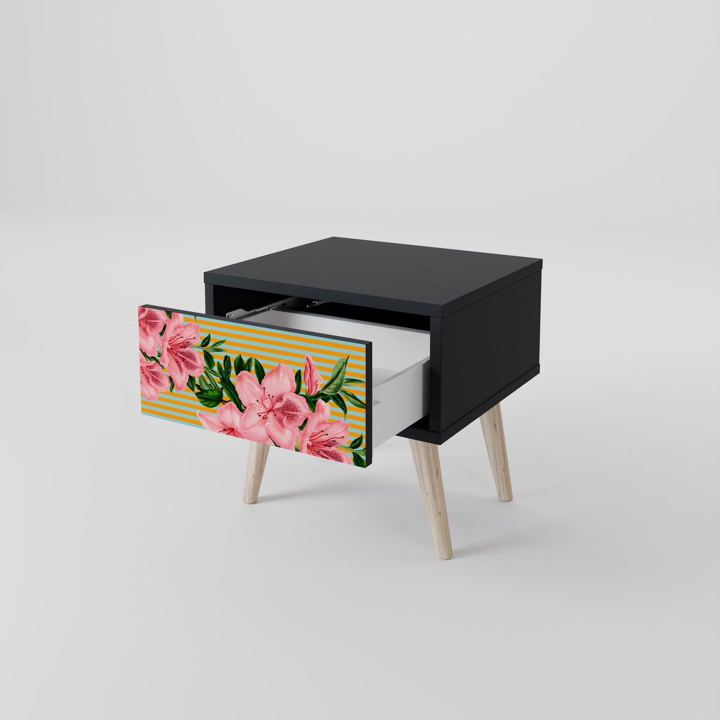 FRAGILE BEAUTY Nightstand in Black Finish