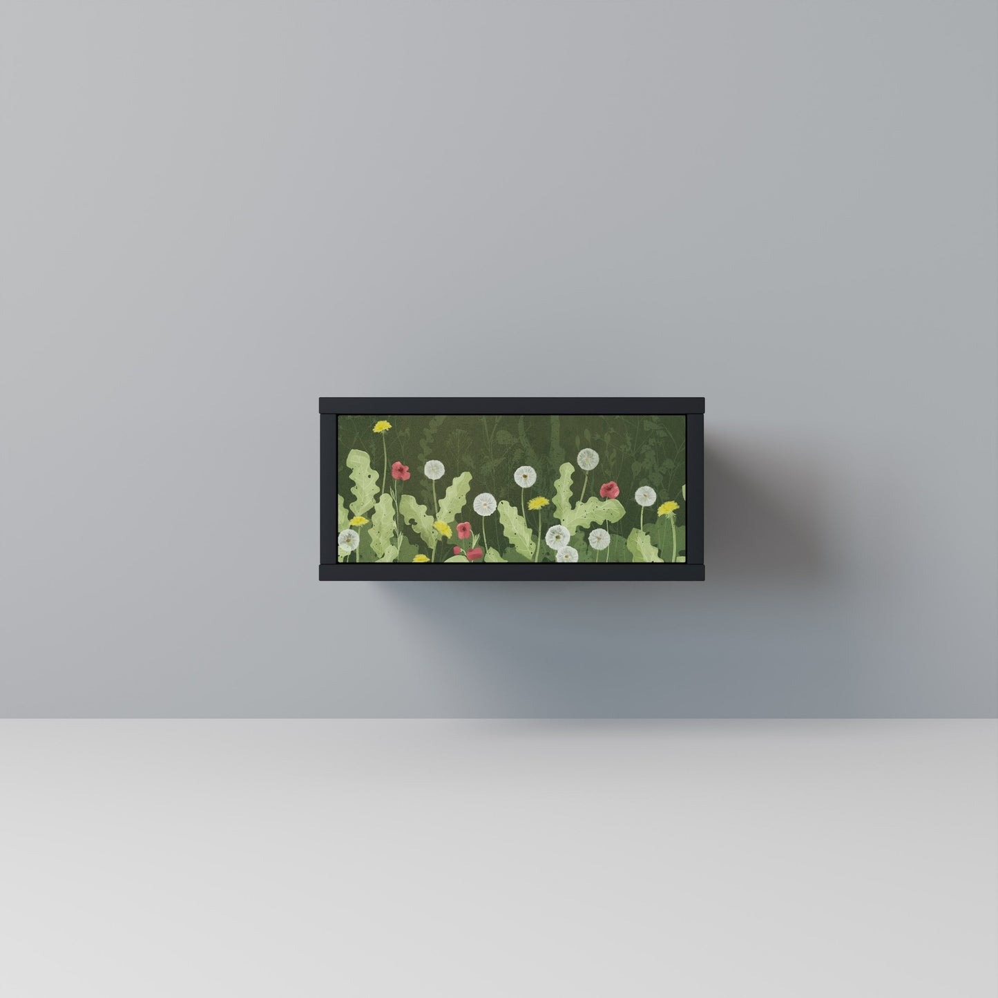 DANDELION AMUSE Nightstand in Black Finish