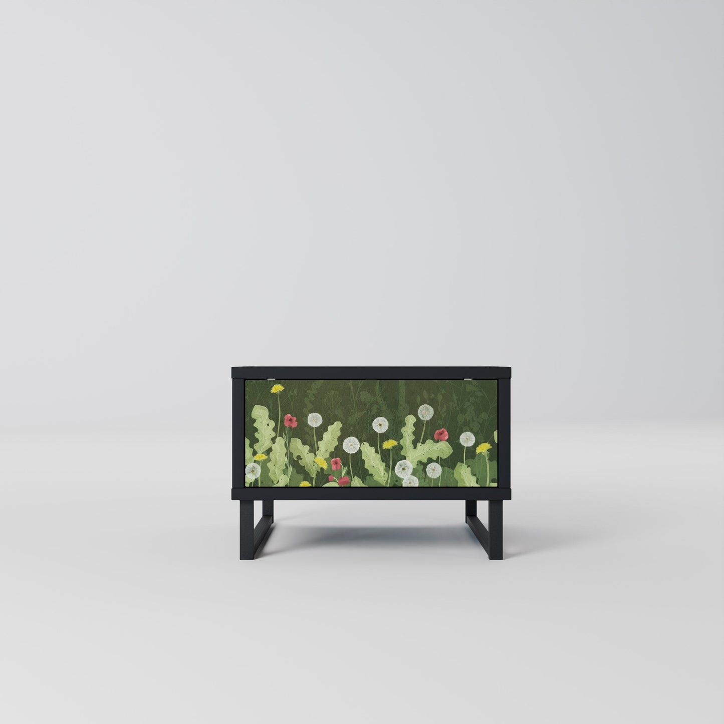 DANDELION AMUSE Nightstand in Black Finish