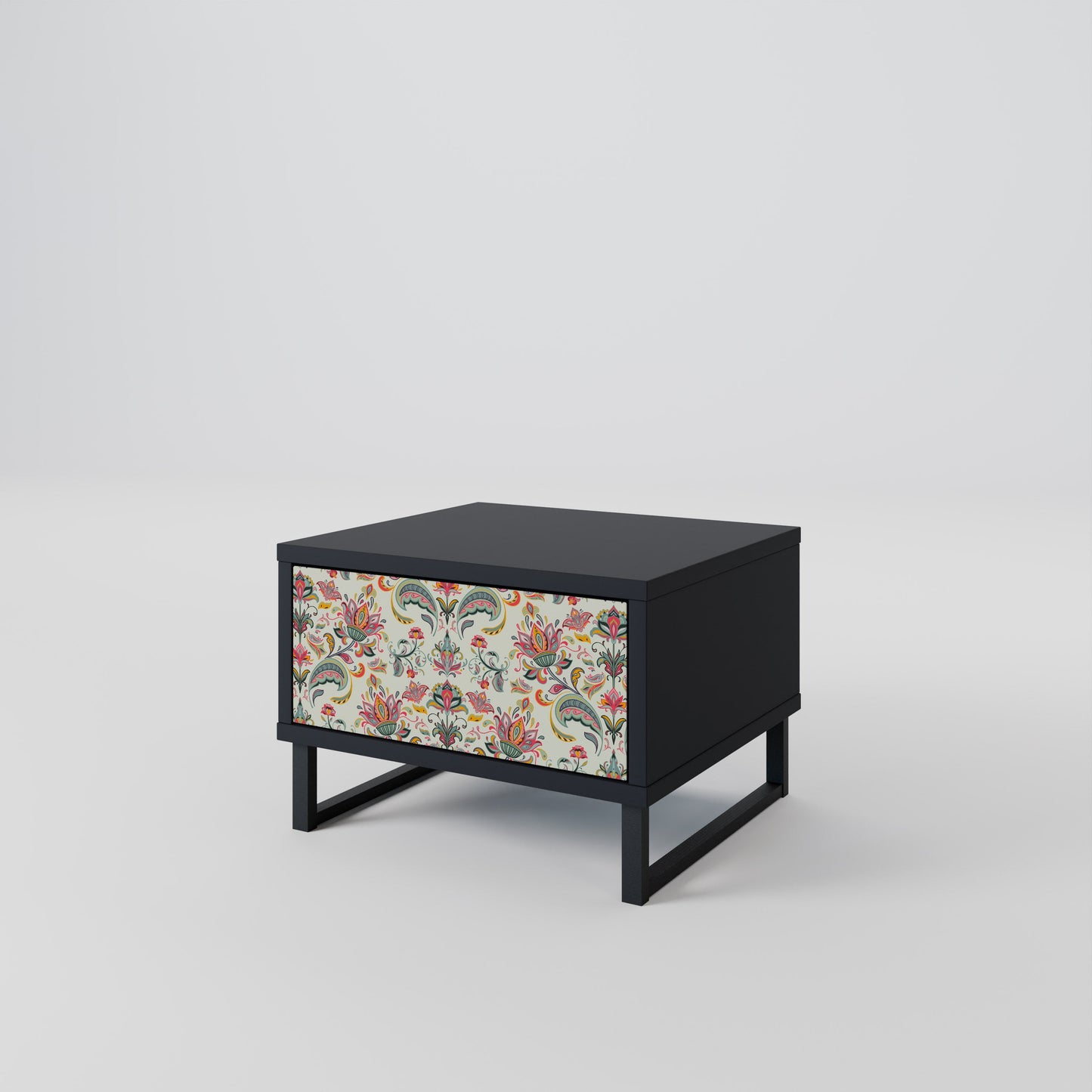 ORGANIC FOLKLORE Nightstand in Black Finish