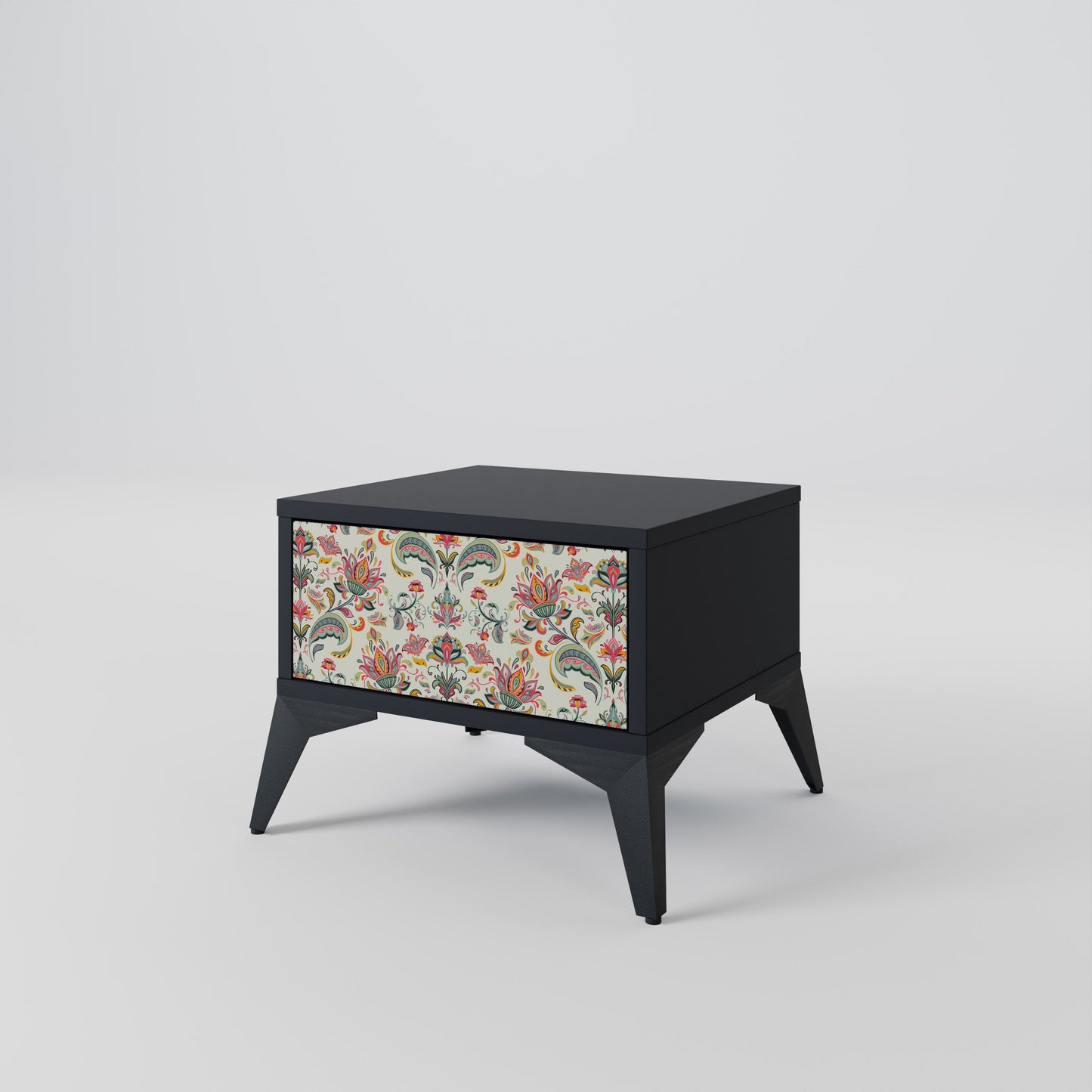 ORGANIC FOLKLORE Nightstand in Black Finish