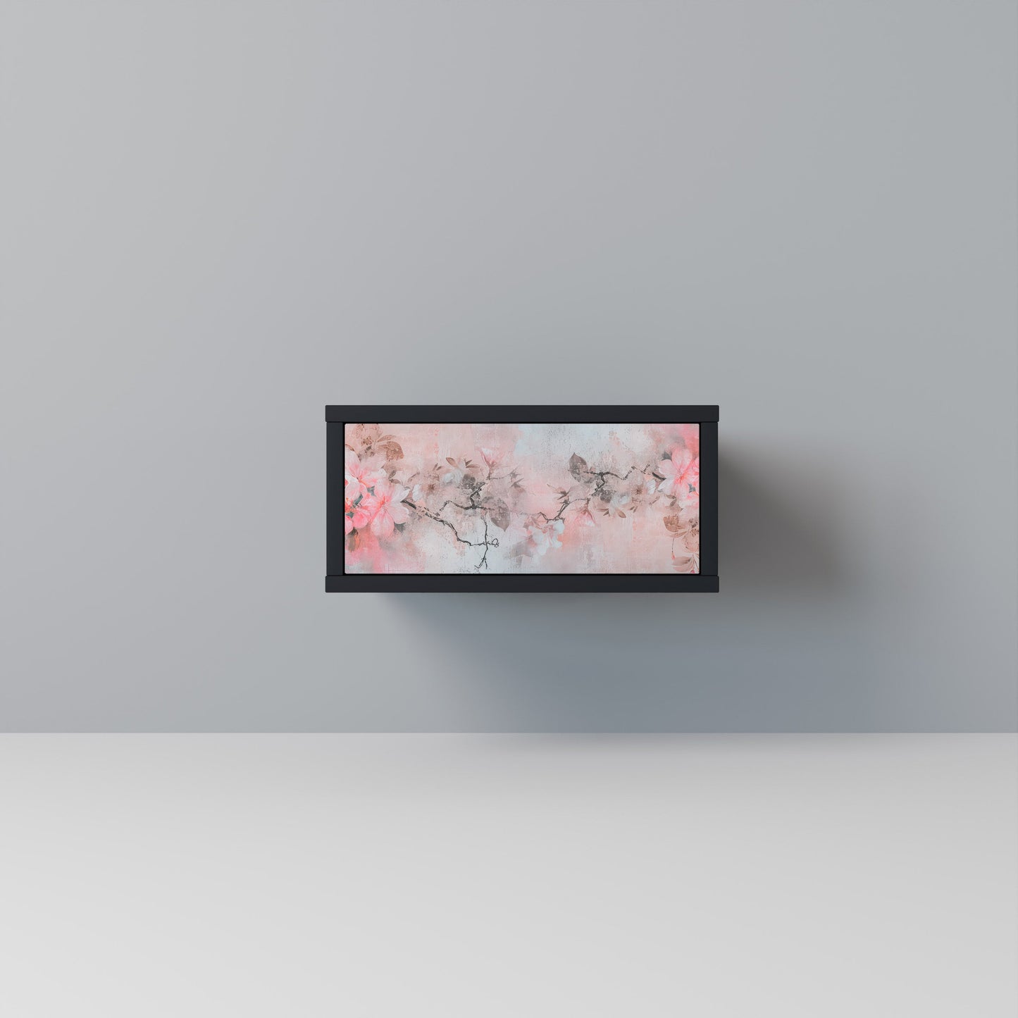 CHERRY BLOSSOM Nightstand in Black Finish