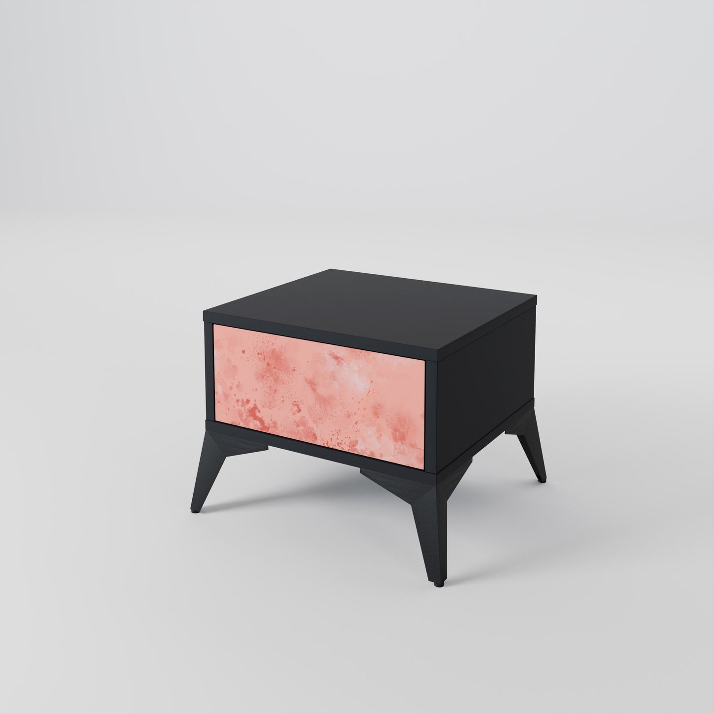 CRANE DANCE Nightstand in Black Finish
