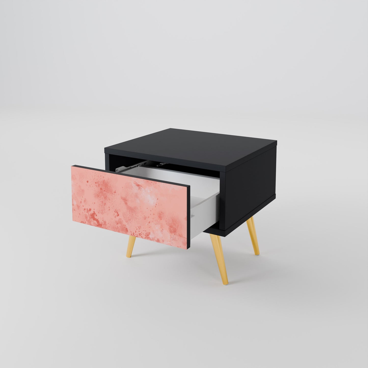 CRANE DANCE Nightstand in Black Finish