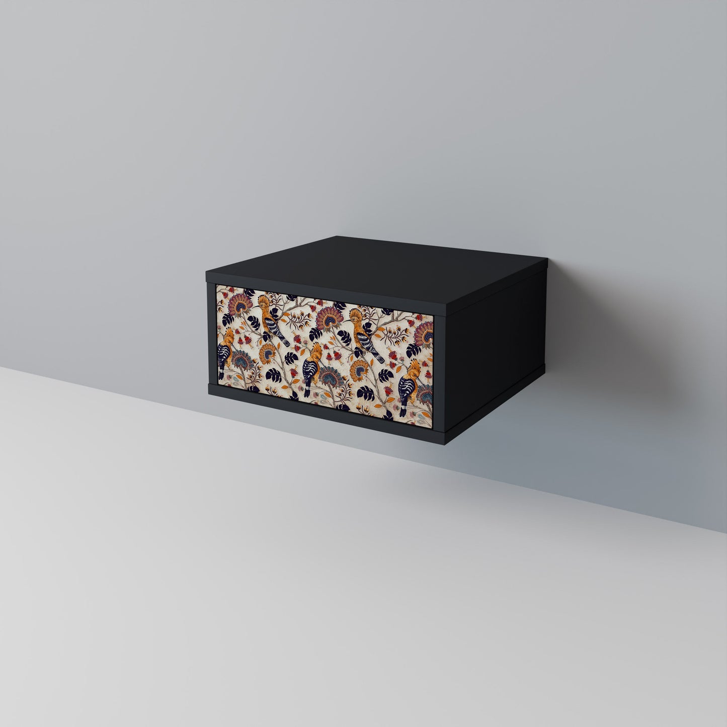 EMINENT HOOPOE Nightstand in Black Finish