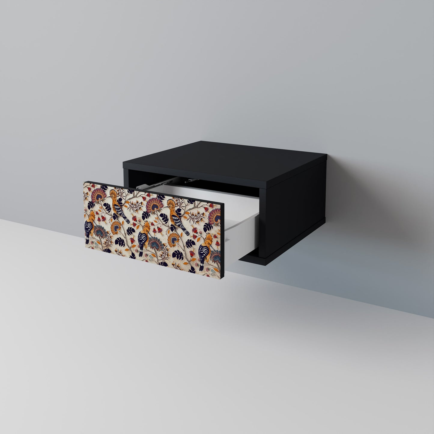 EMINENT HOOPOE Nightstand in Black Finish