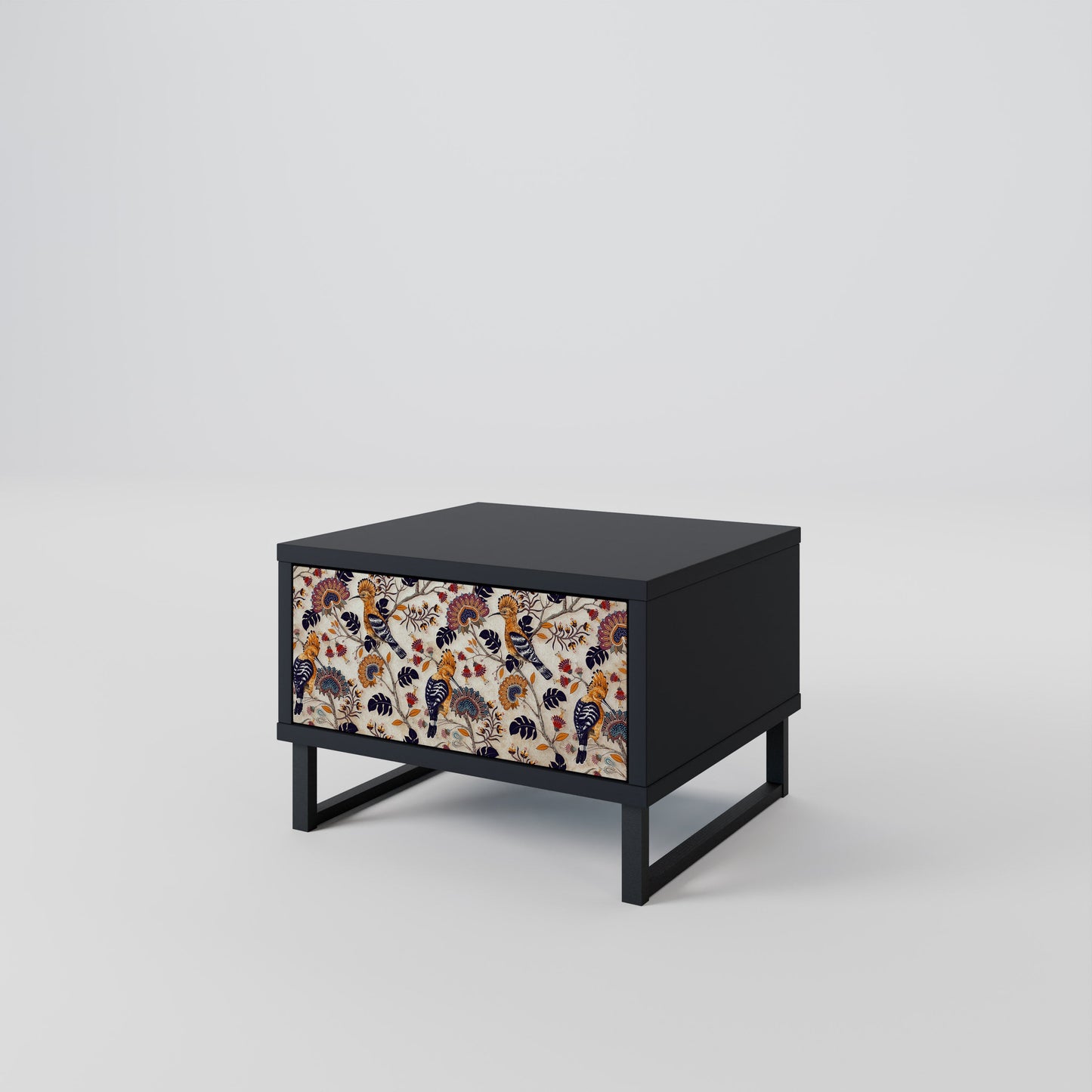 EMINENT HOOPOE Nightstand in Black Finish
