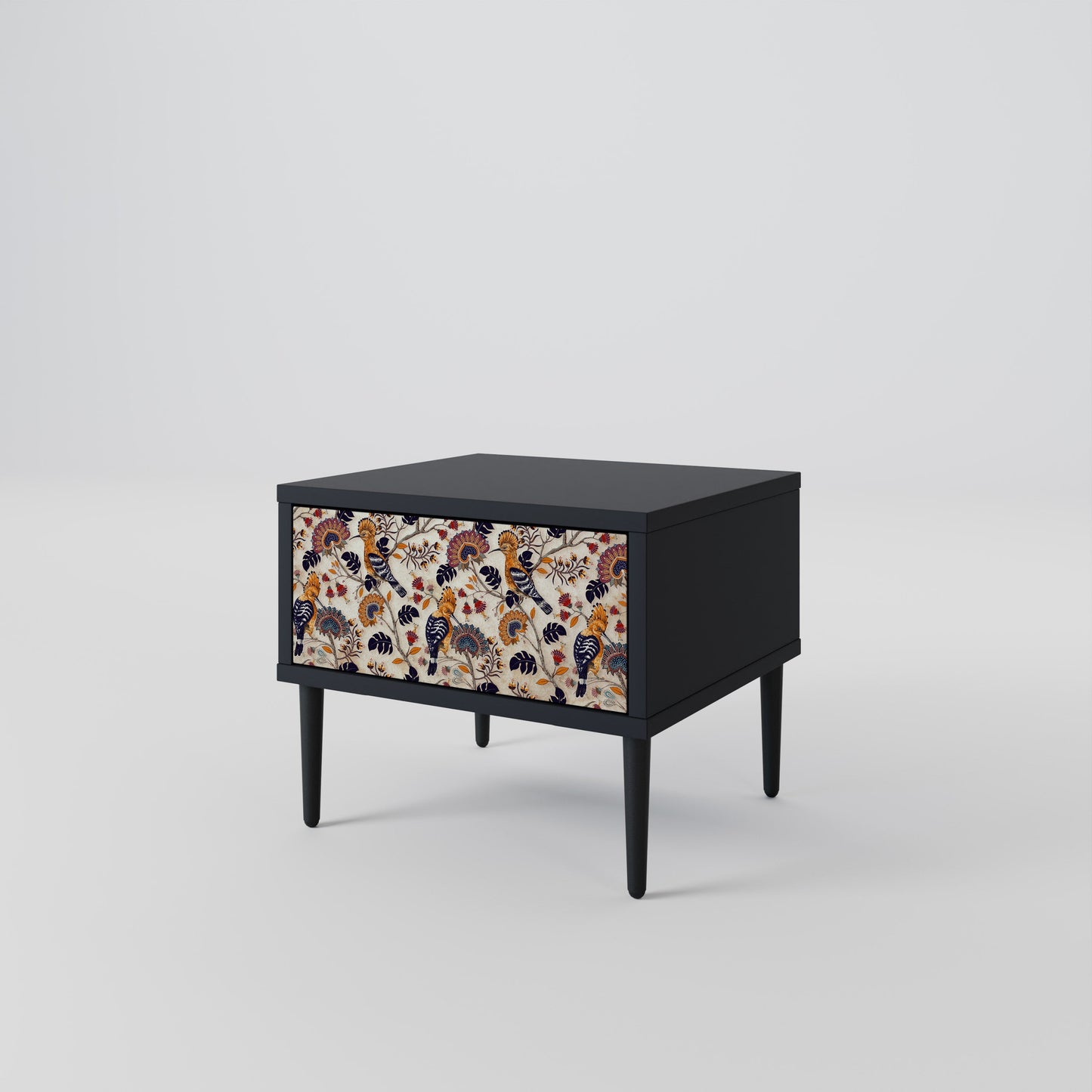 EMINENT HOOPOE Nightstand in Black Finish