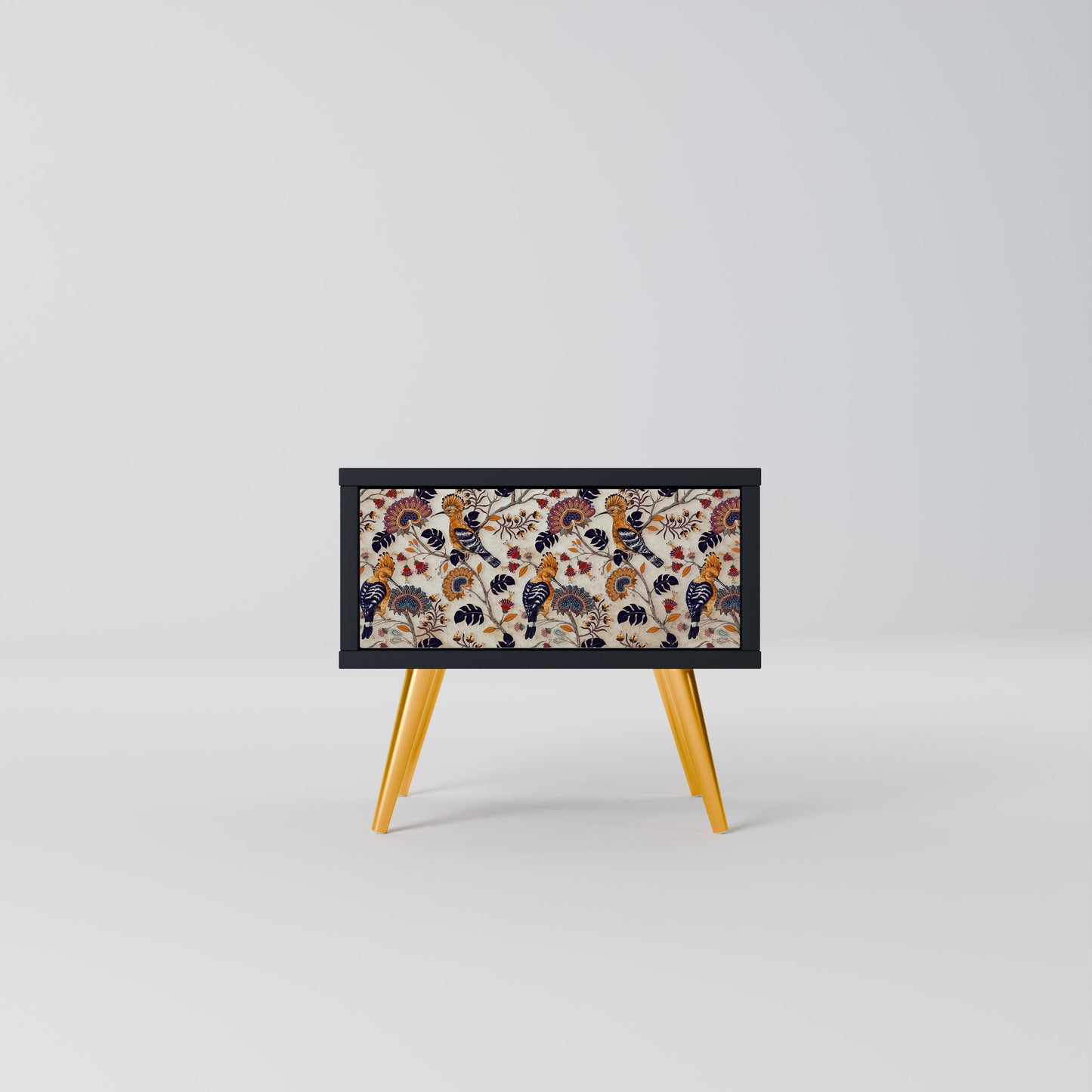 EMINENT HOOPOE Nightstand in Black Finish