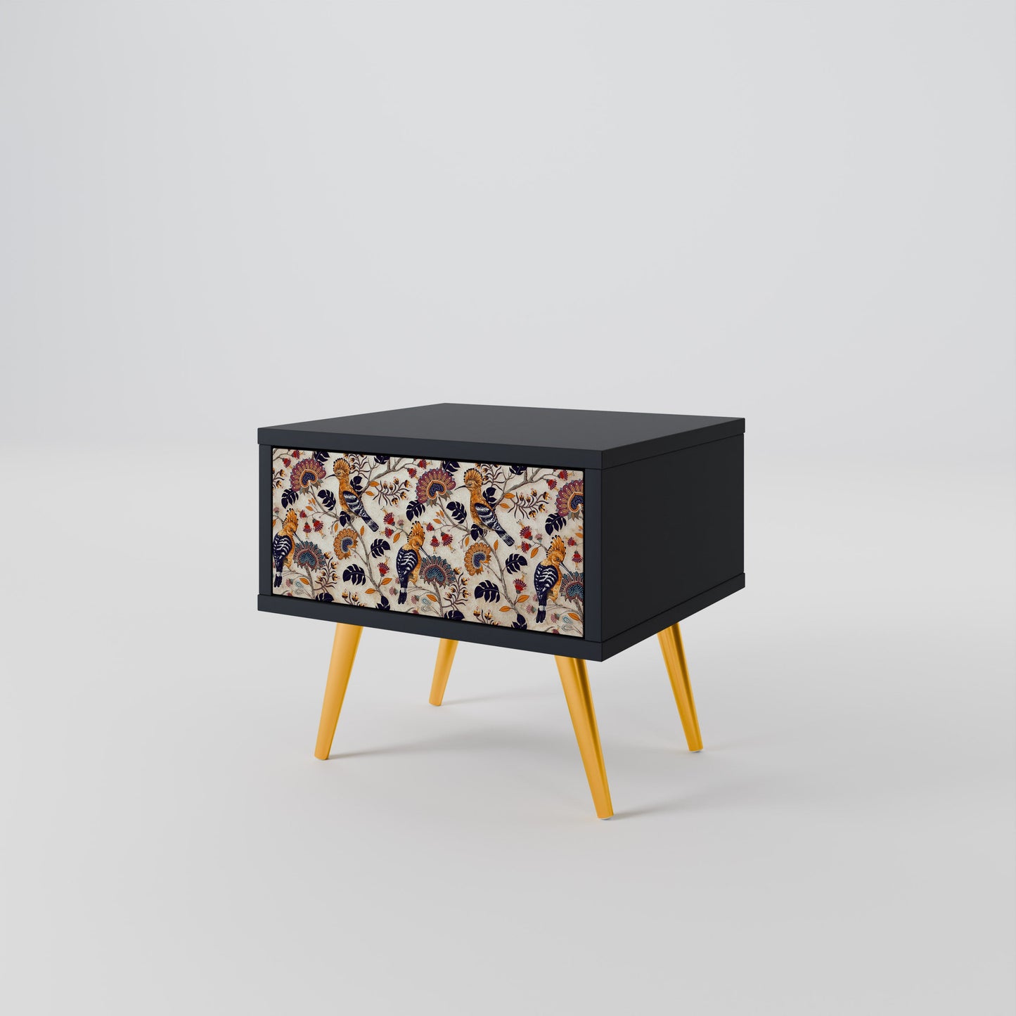 EMINENT HOOPOE Nightstand in Black Finish
