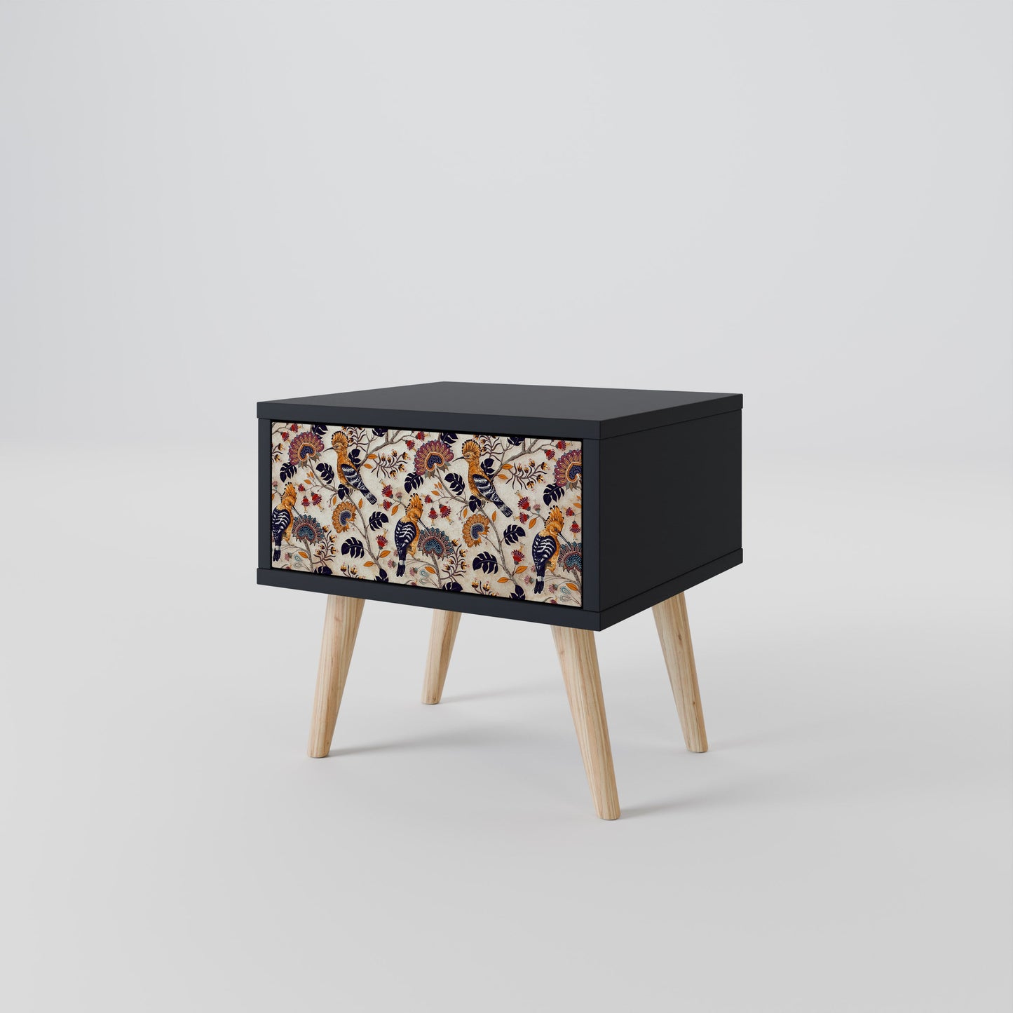 EMINENT HOOPOE Nightstand in Black Finish
