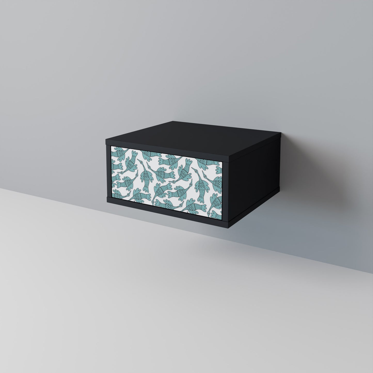 WATERSPOUT SONGIBIRD Nightstand in Black Finish