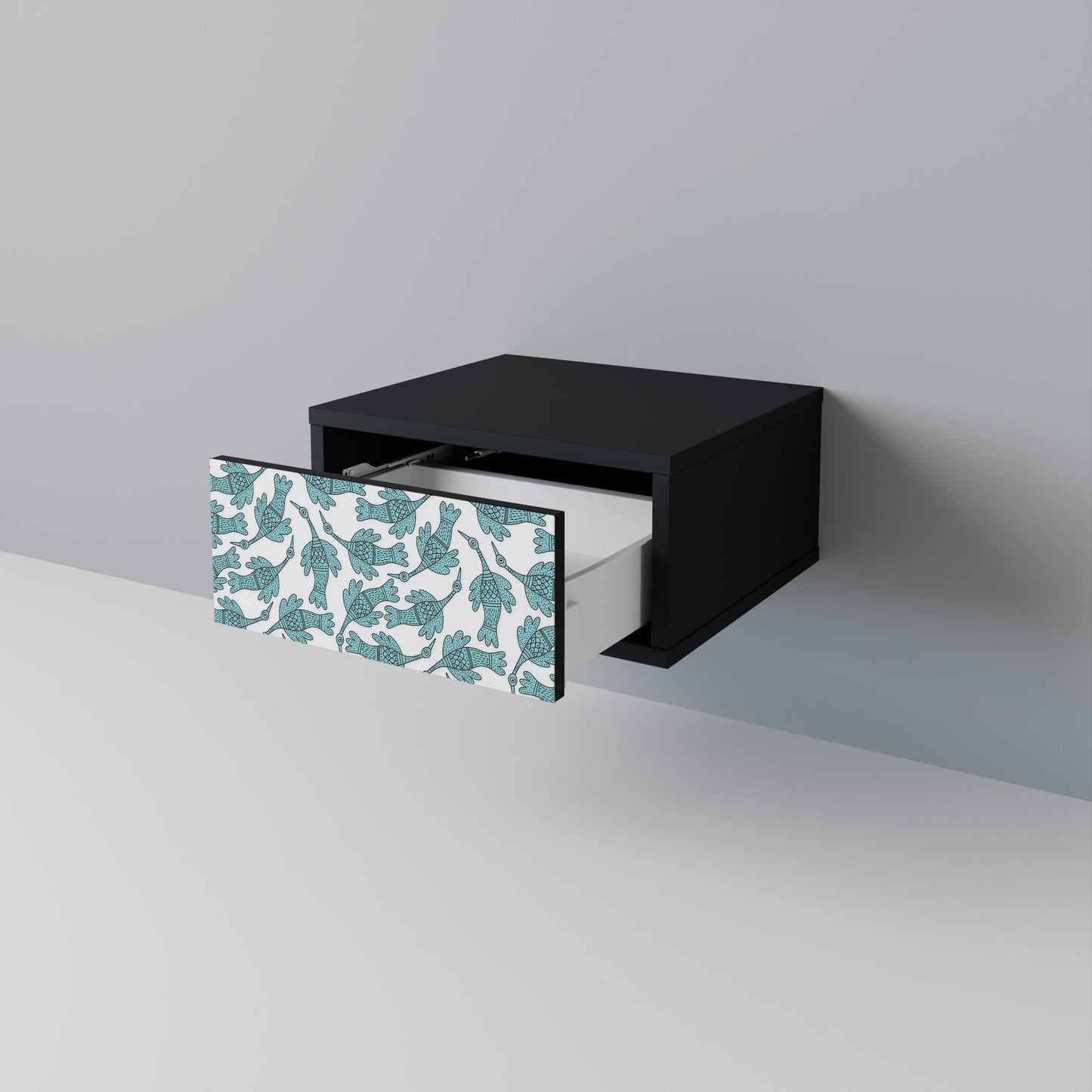 WATERSPOUT SONGIBIRD Nightstand in Black Finish