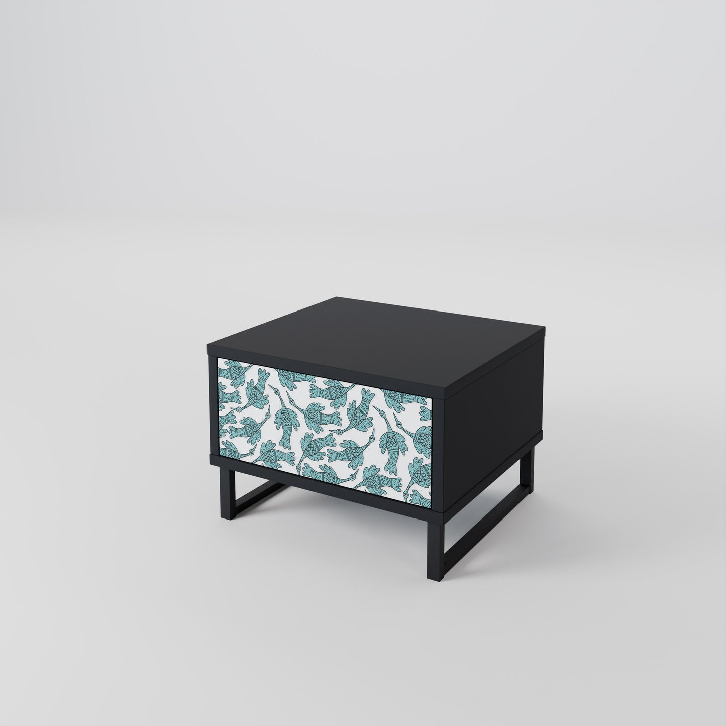 WATERSPOUT SONGIBIRD Nightstand in Black Finish