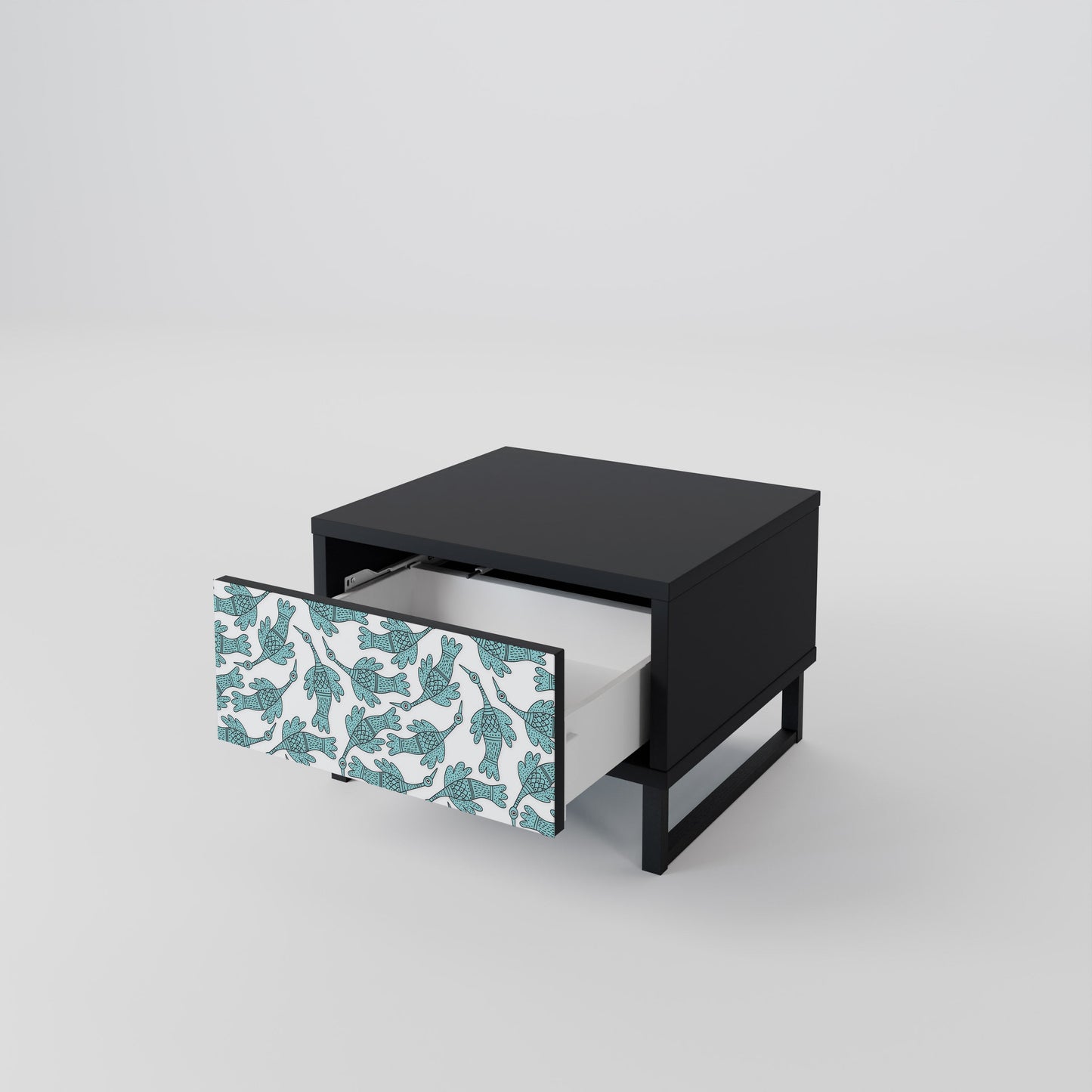 WATERSPOUT SONGIBIRD Nightstand in Black Finish