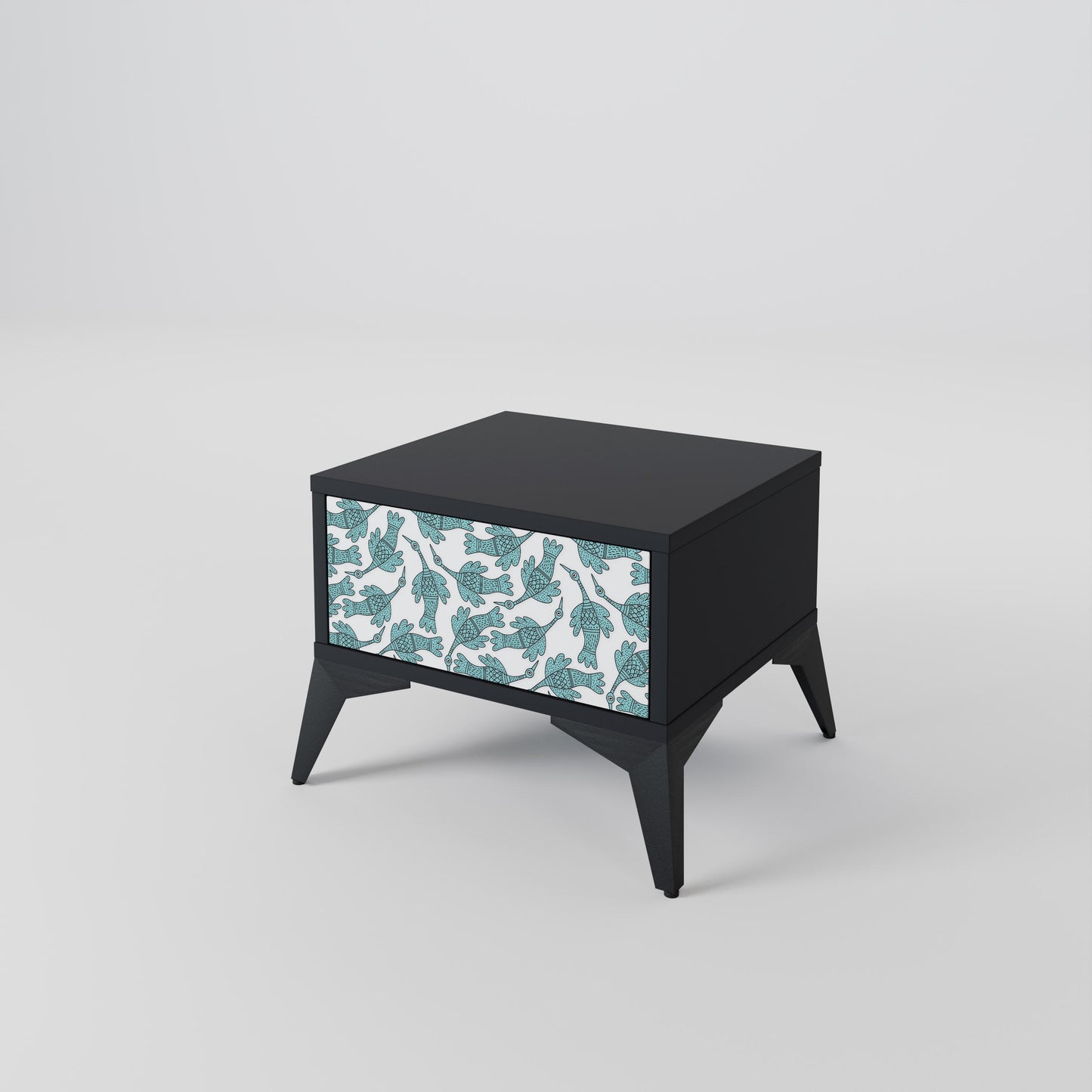 WATERSPOUT SONGIBIRD Nightstand in Black Finish