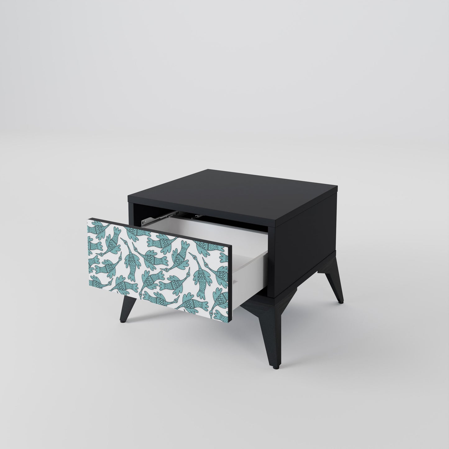 WATERSPOUT SONGIBIRD Nightstand in Black Finish