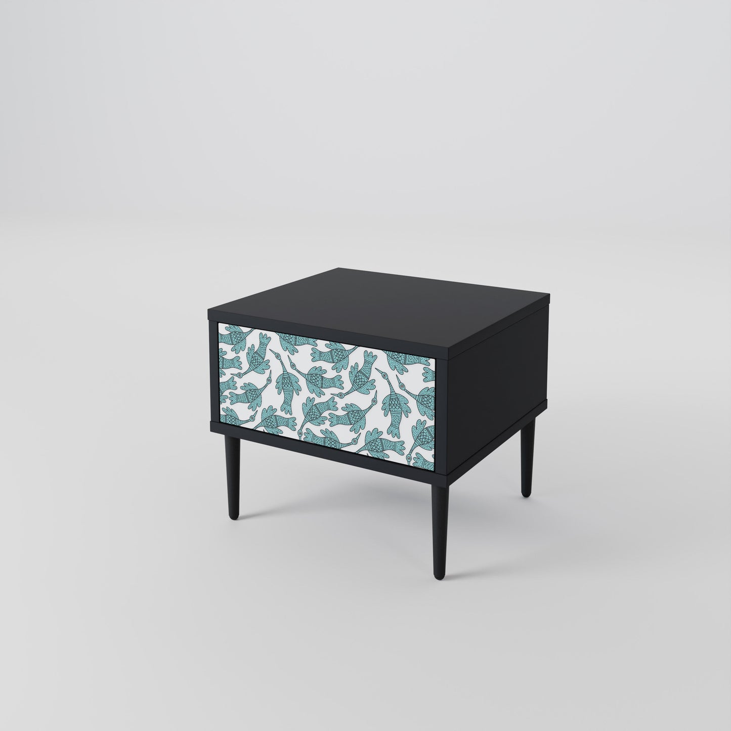 WATERSPOUT SONGIBIRD Nightstand in Black Finish