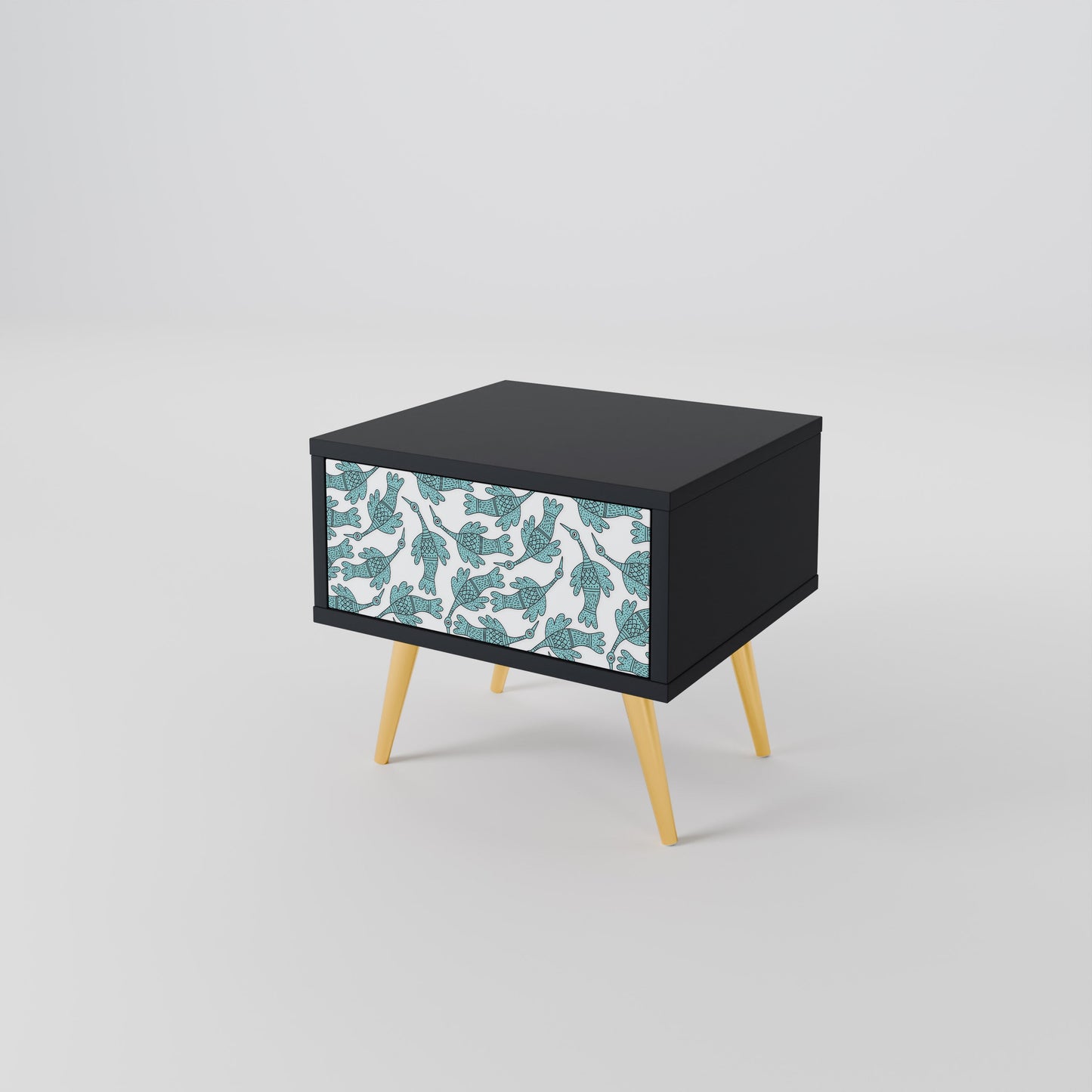 WATERSPOUT SONGIBIRD Nightstand in Black Finish