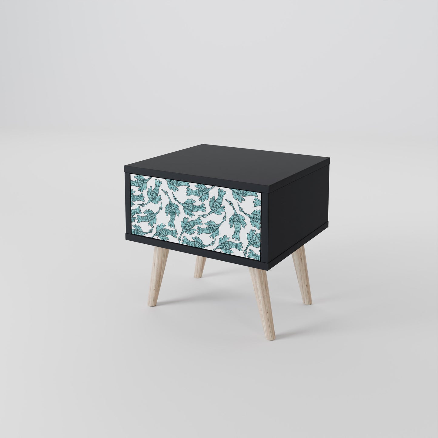 WATERSPOUT SONGIBIRD Nightstand in Black Finish