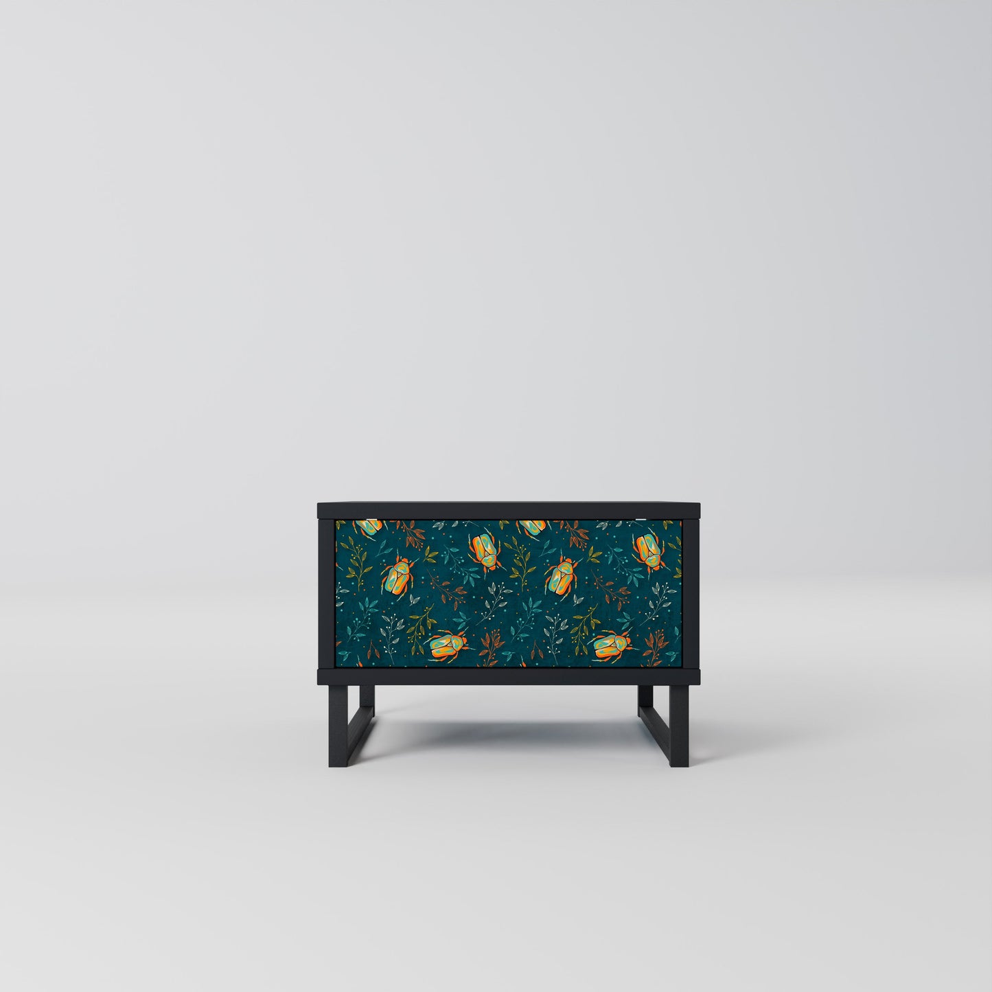 AUTUMN INSECTS Nightstand in Black Finish