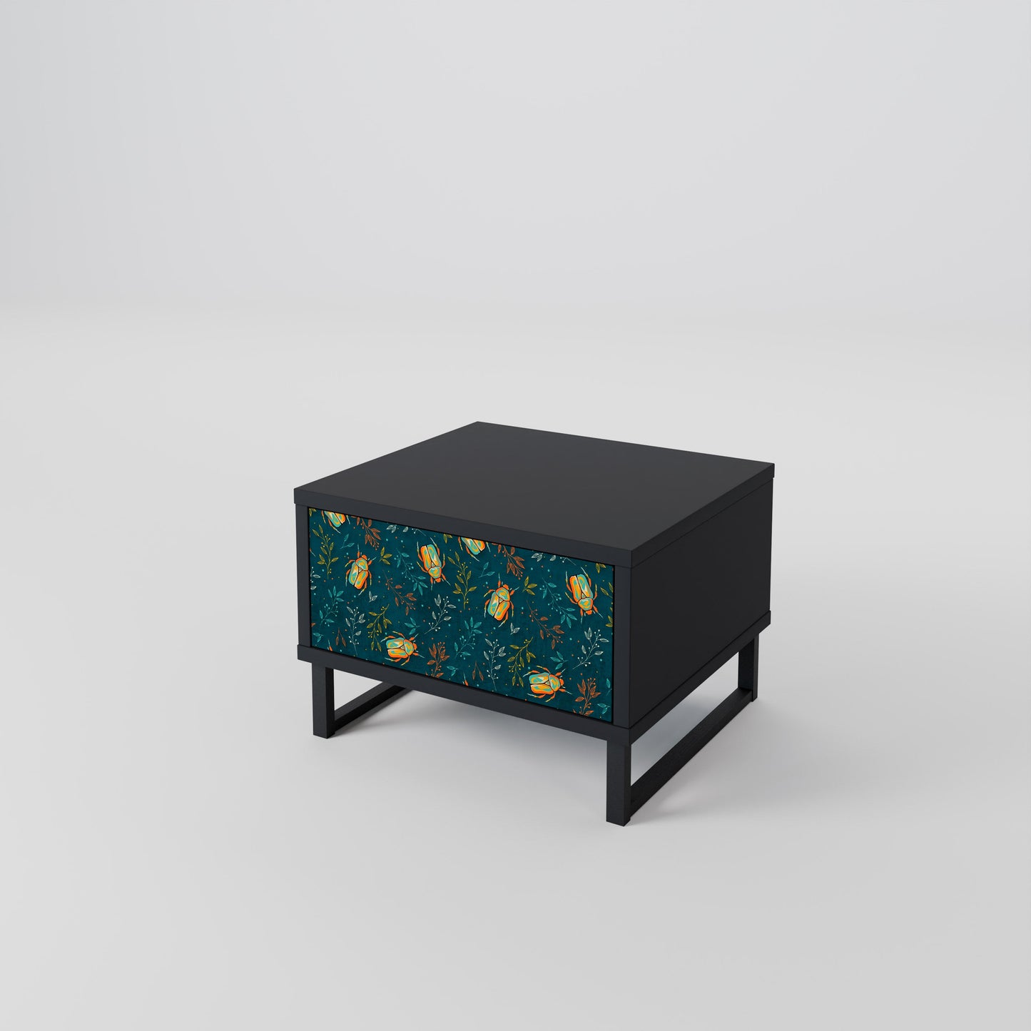 AUTUMN INSECTS Nightstand in Black Finish