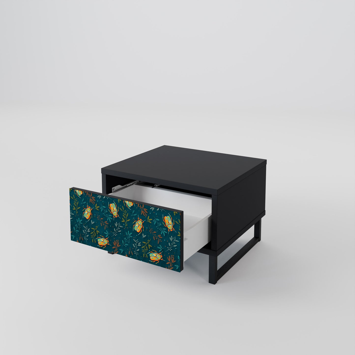 AUTUMN INSECTS Nightstand in Black Finish