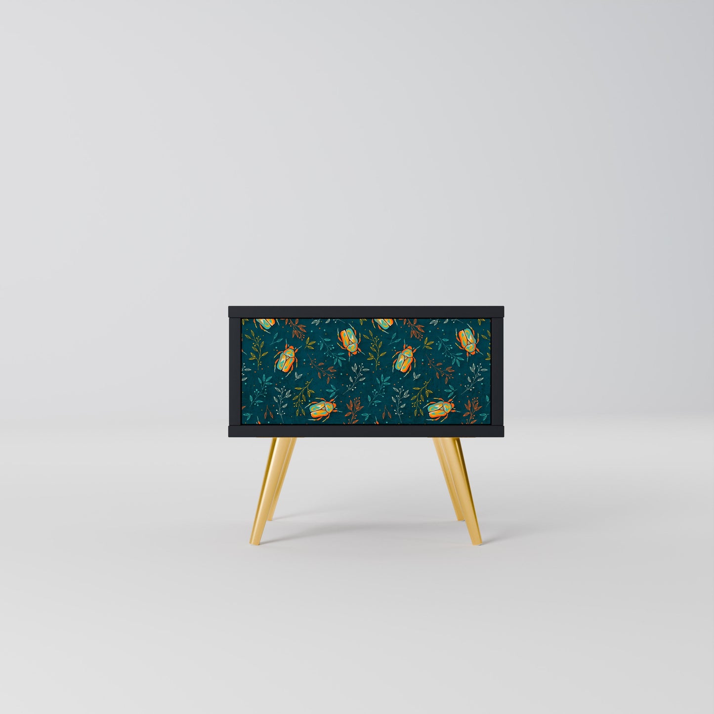 AUTUMN INSECTS Nightstand in Black Finish