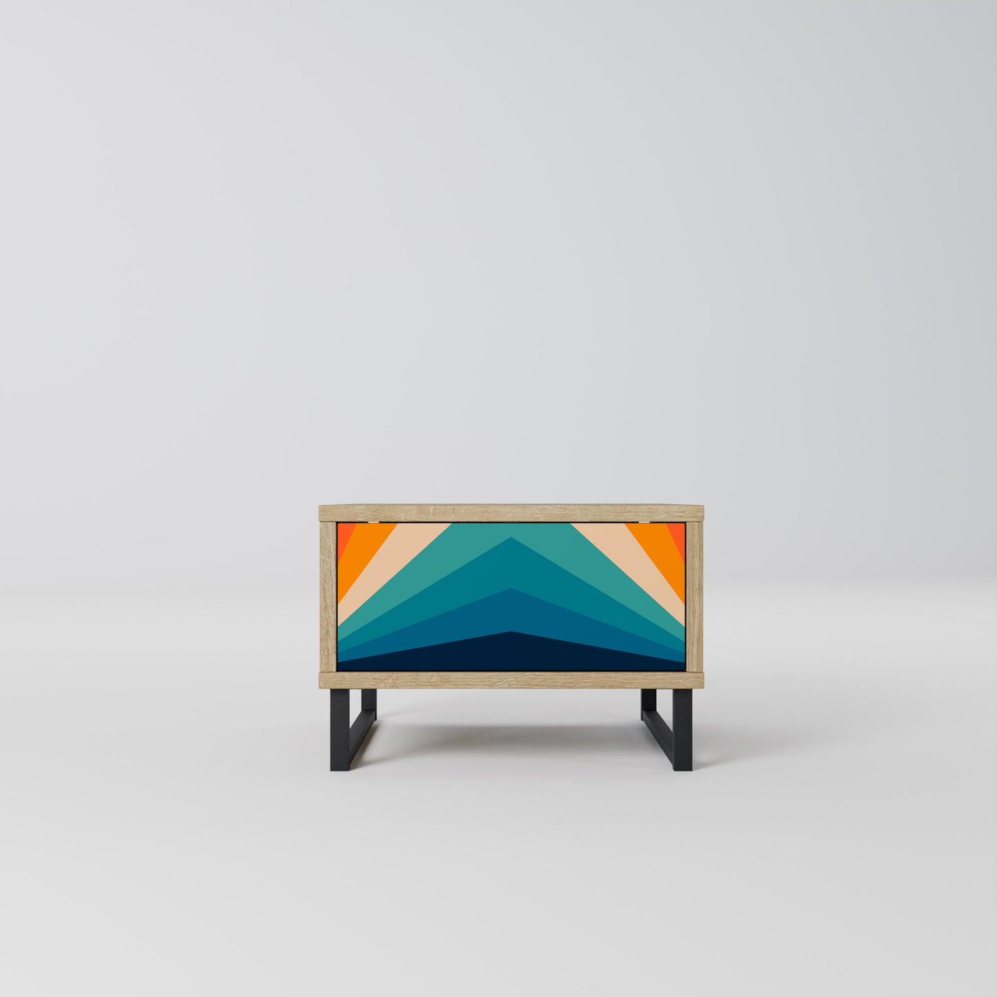 Comodino PRISM CONCUSSION in effetto rovere