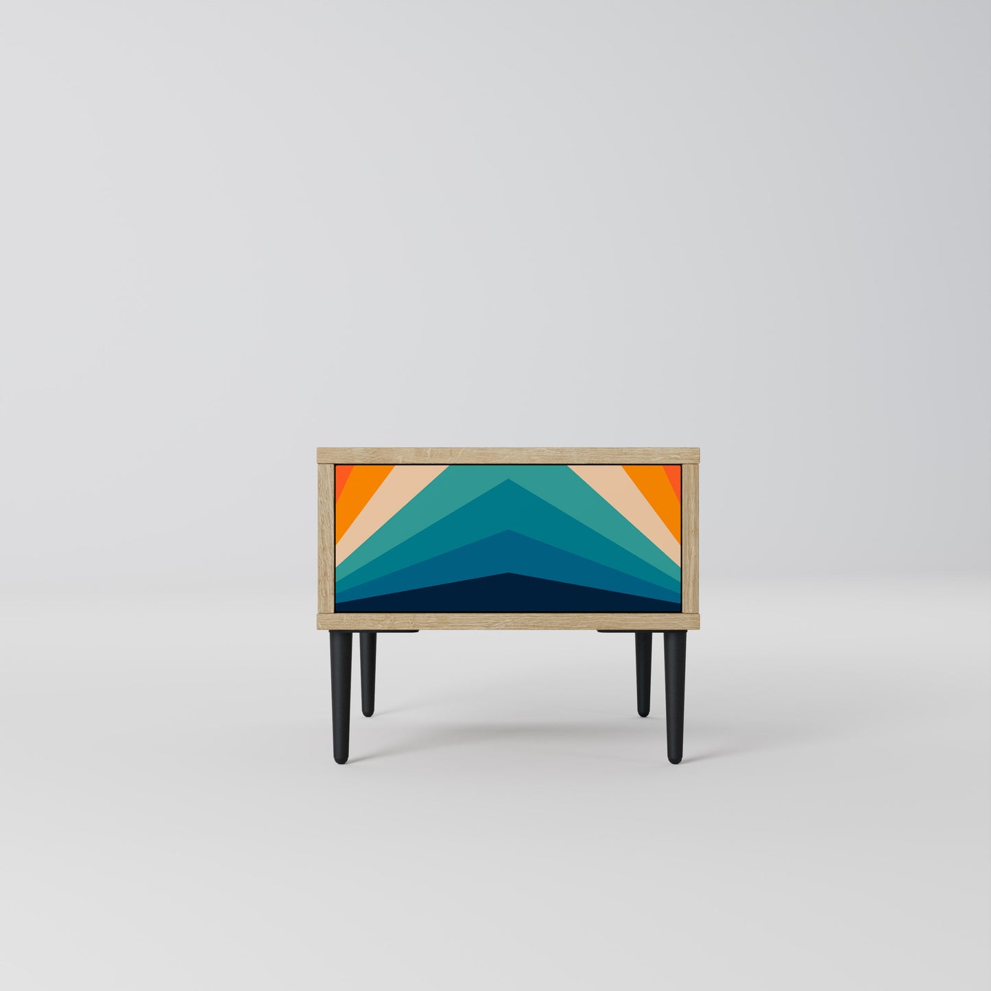 Comodino PRISM CONCUSSION in effetto rovere