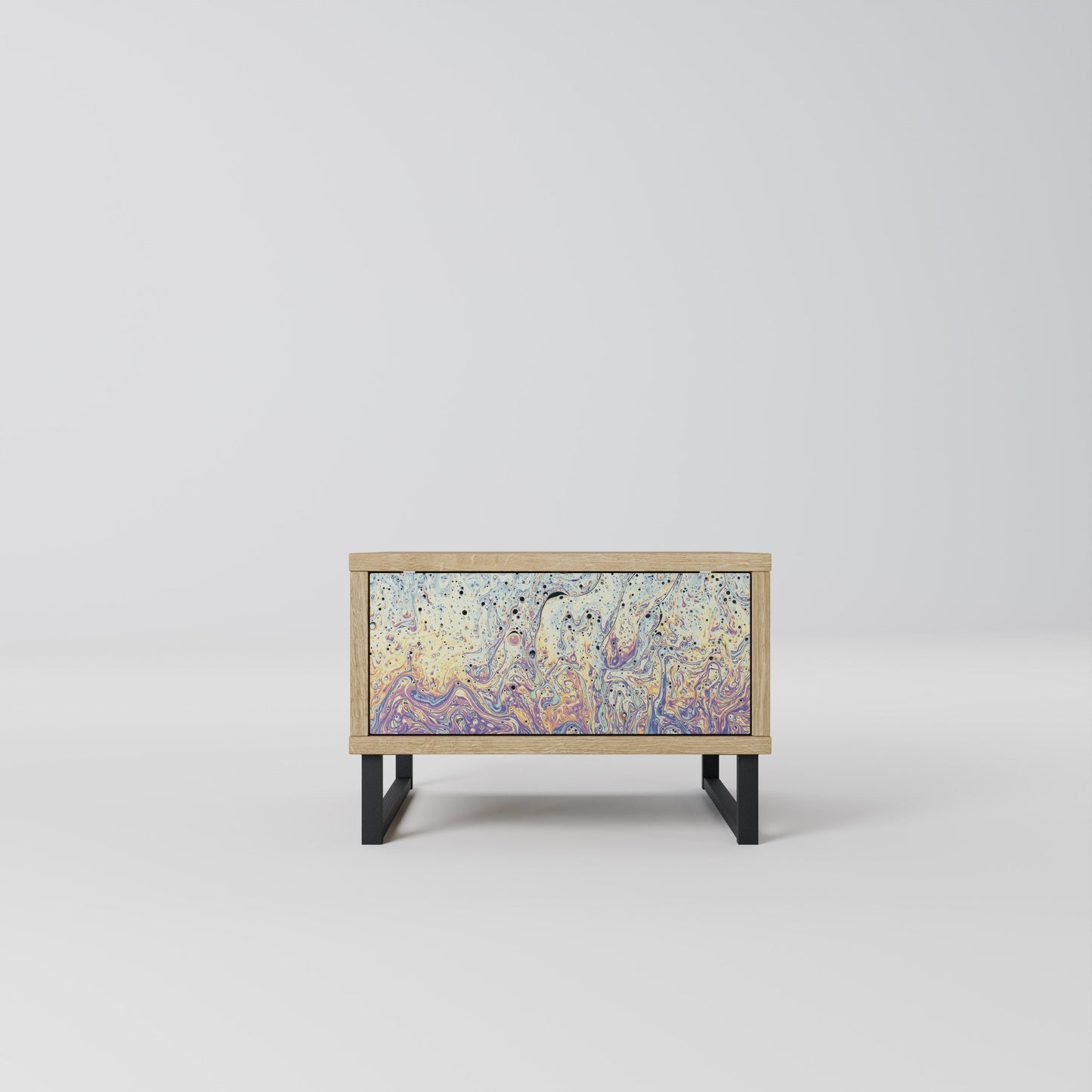 MOSAIC OF COLORS Nightstand in Oak Effect