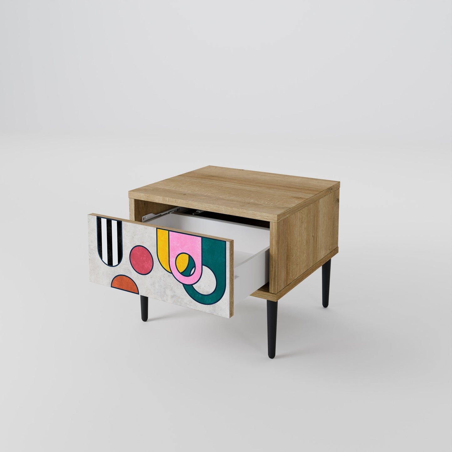 Comodino COOL STORY in effetto rovere