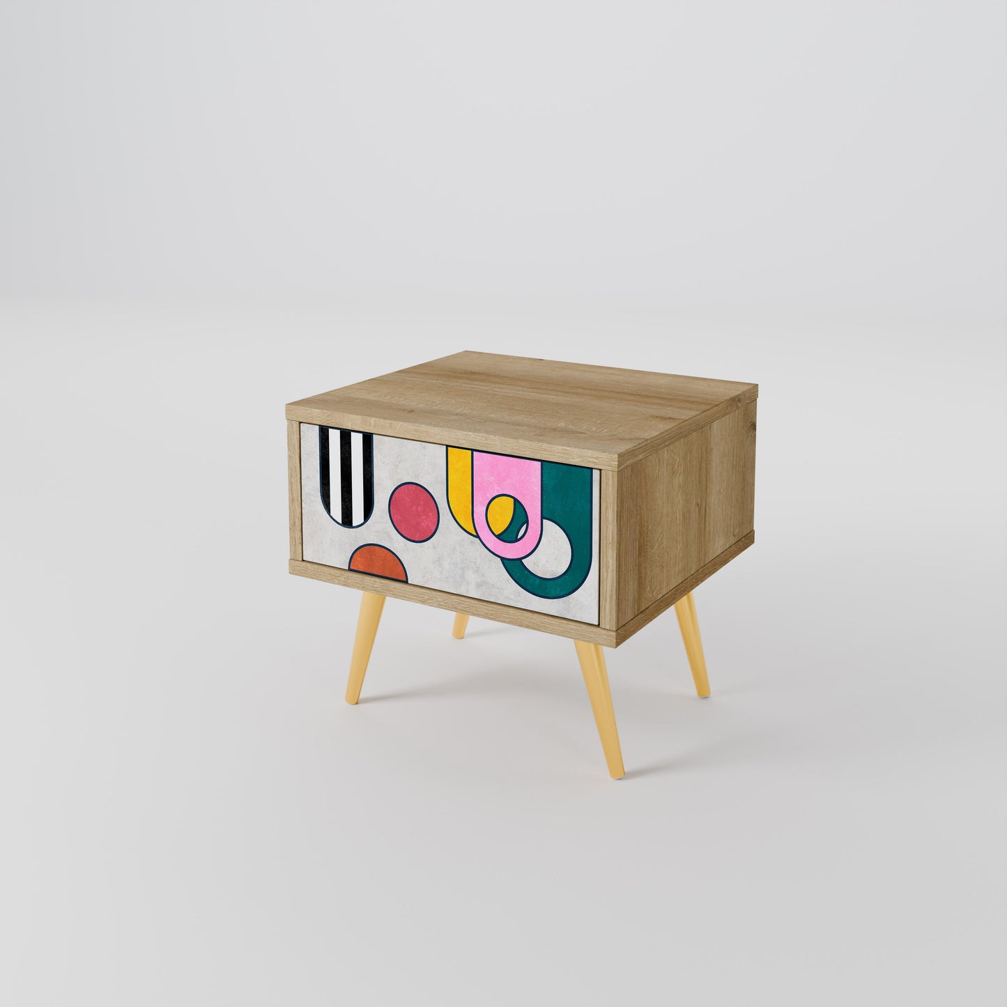 Comodino COOL STORY in effetto rovere