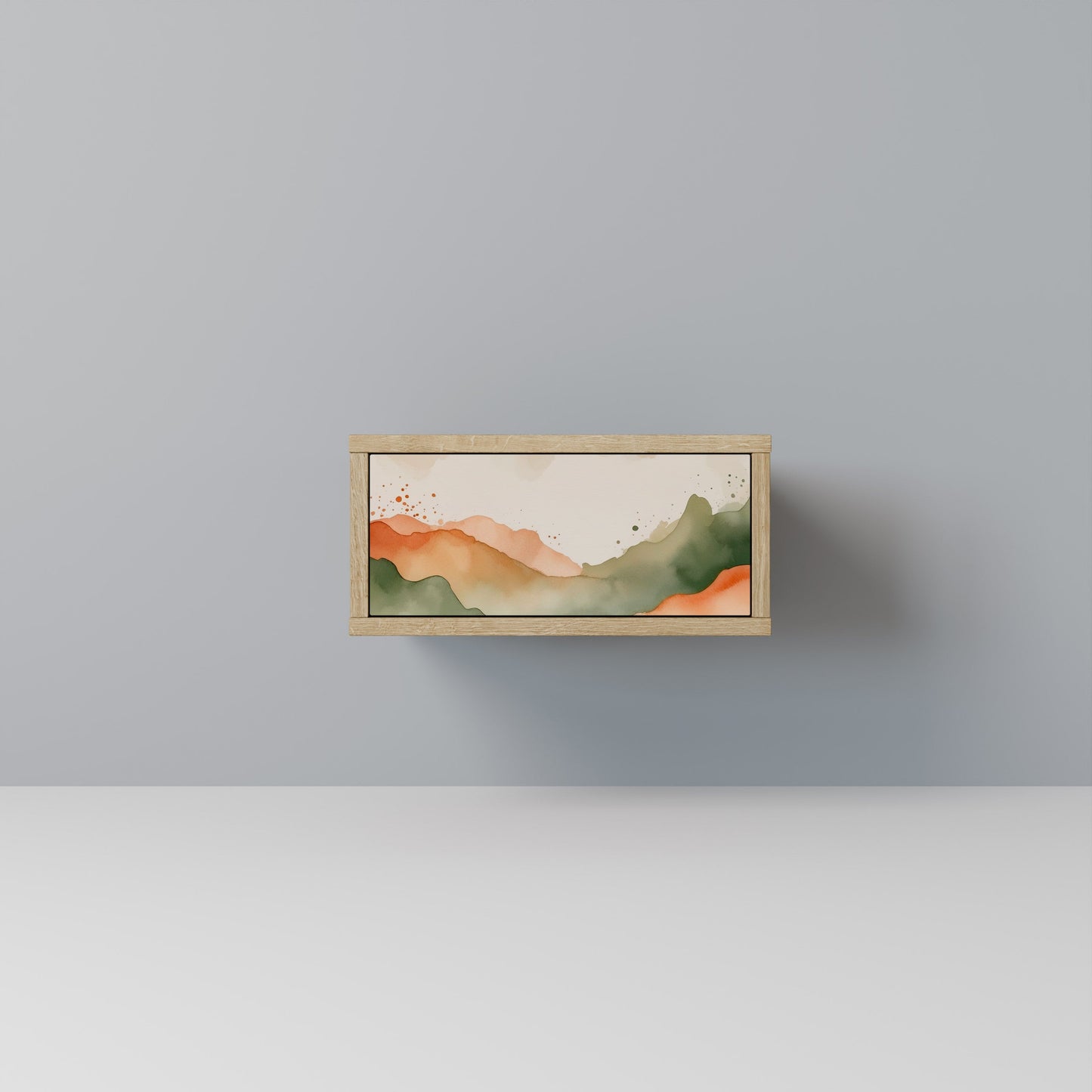 Comodino WATERCOLOUR PEAKS in effetto rovere