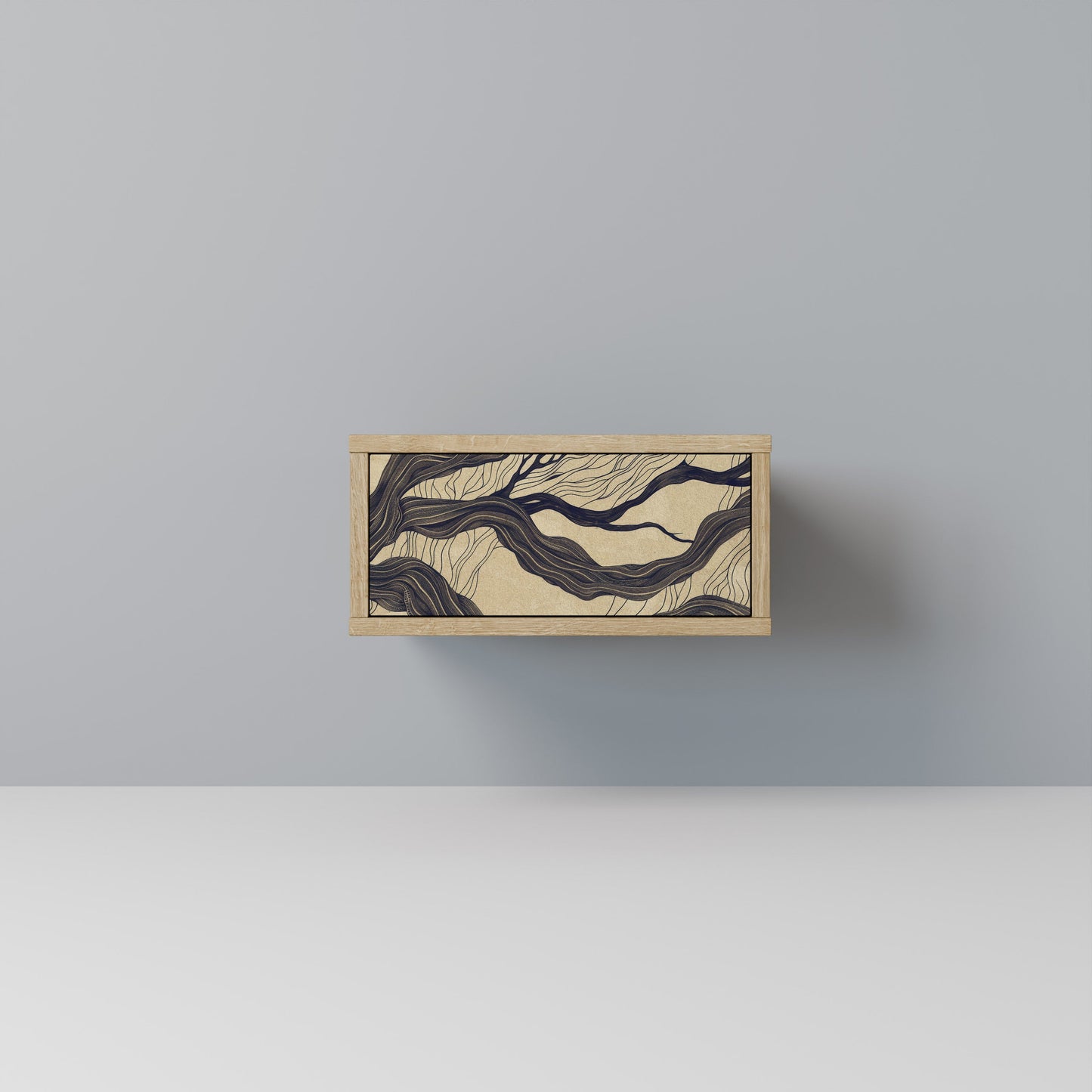 Comodino UNIFIED FRAGMENTS in effetto rovere