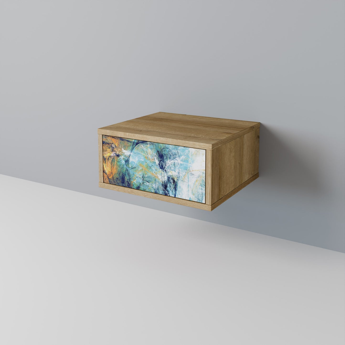 PENSIERI ASTRATTATI Comodino effetto rovere