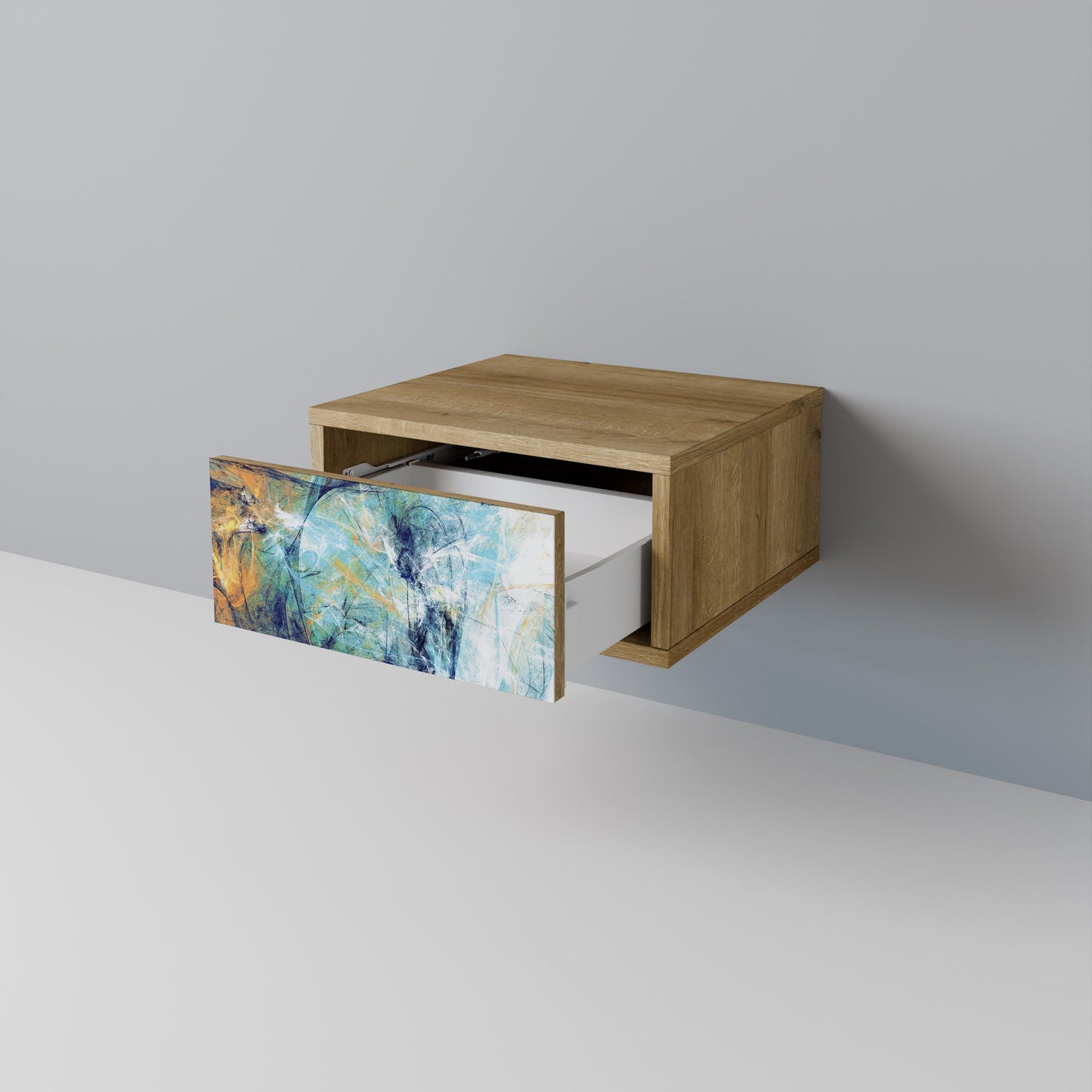 PENSIERI ASTRATTATI Comodino effetto rovere